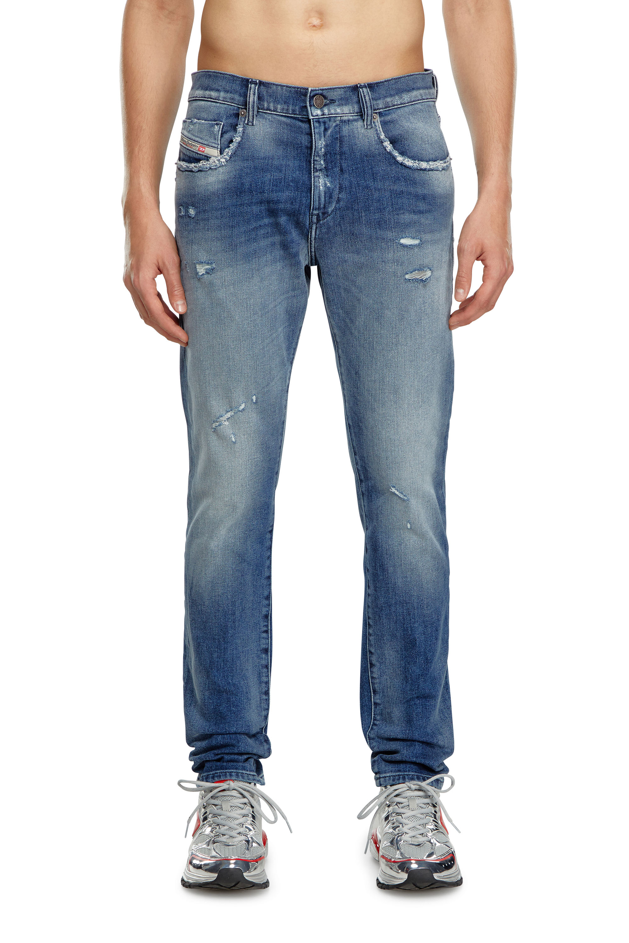 Diesel - Man Slim Jeans 2019 D-Strukt 09J61, Medium blue - Image 2