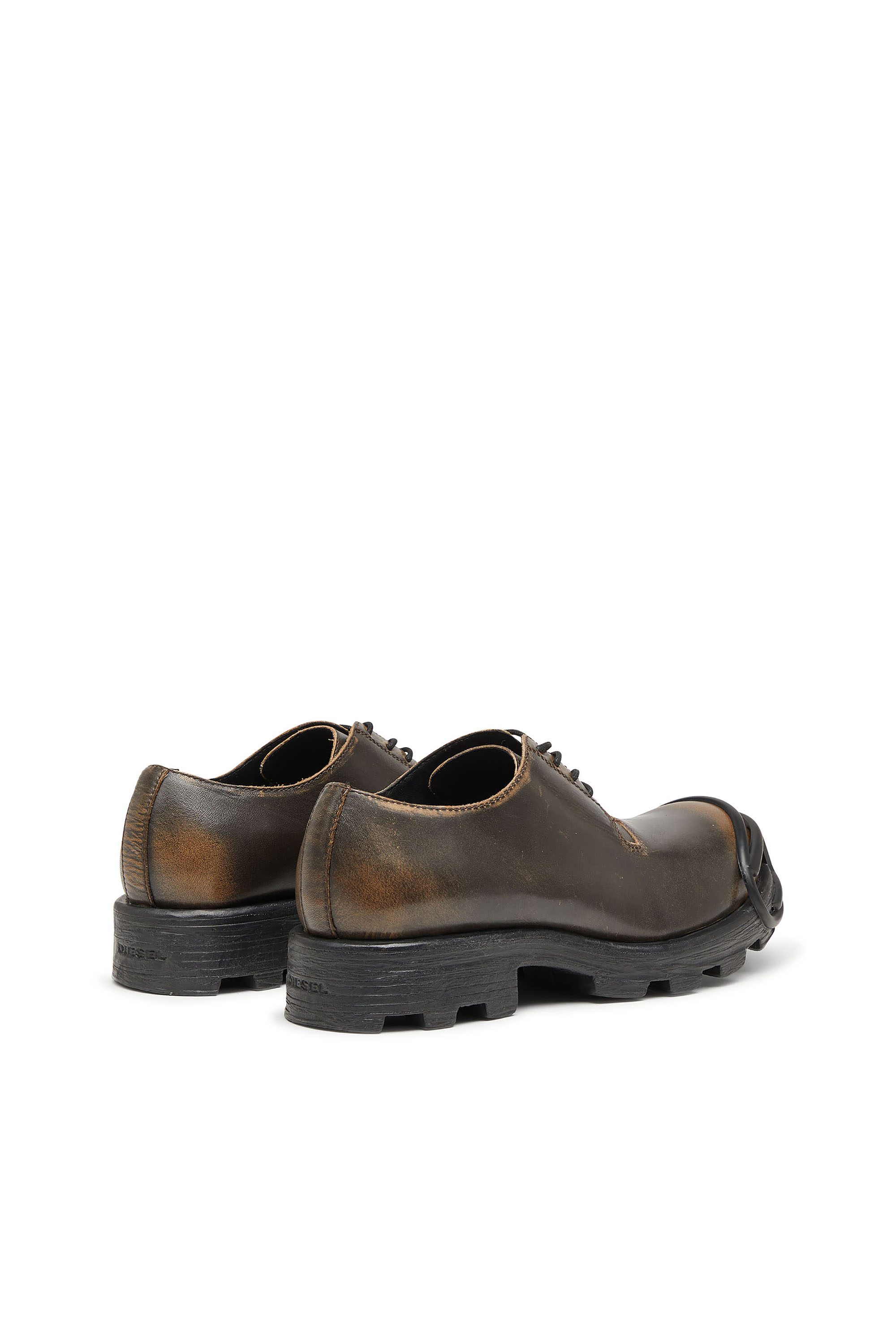 Diesel - D-HAMMER SO D, Man's D-Hammer-Derby shoes in brushed leather in Brown - 3