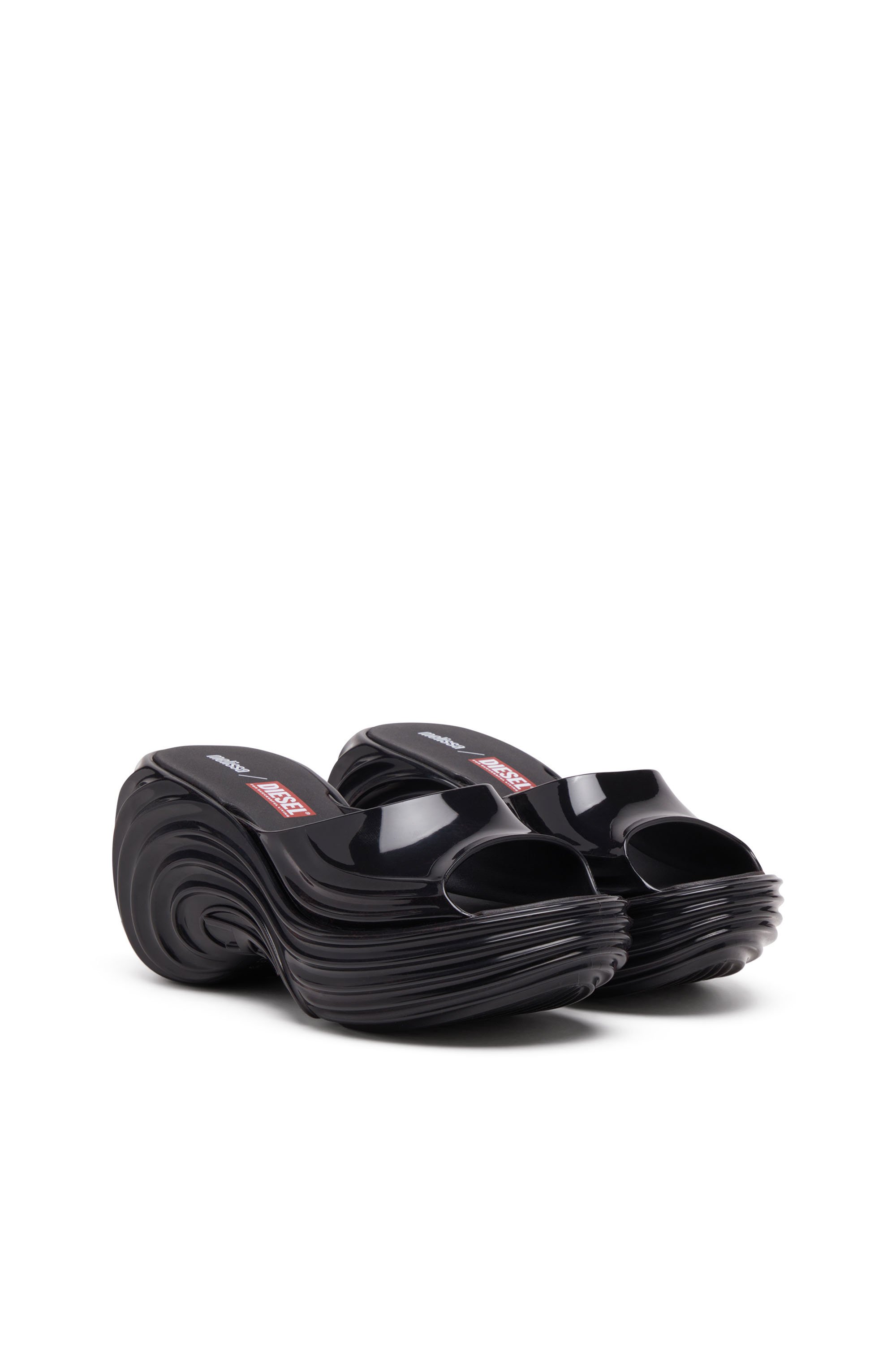 Diesel - MELISSA QUANTUM PLATFORM, Woman's Platform mule in Melflex® in Black - 3