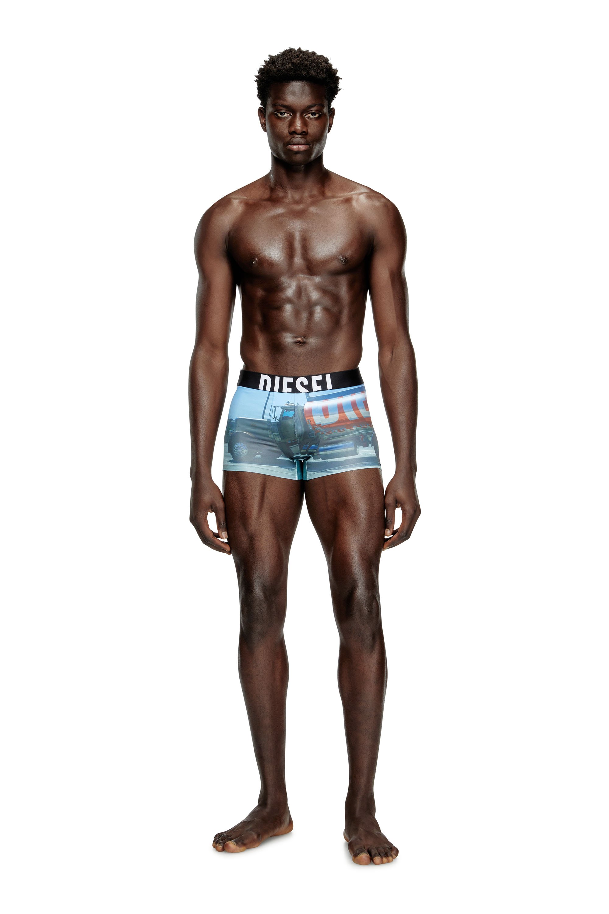 Diesel - DAMIEN-D-POP-40, Man's Boxer briefs with Pop print in White - 1