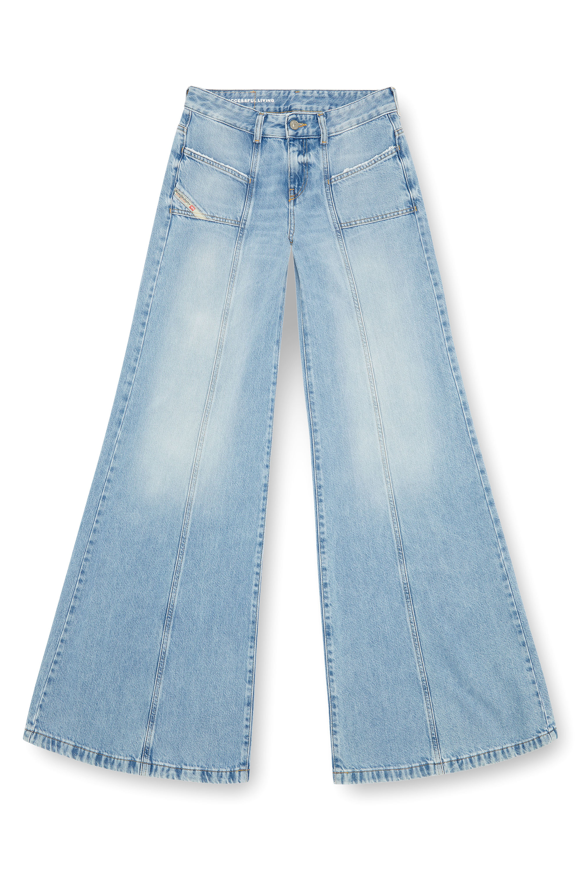 Diesel - Woman Bootcut and Flare Jeans D-Akii 09J88, Light Blue - Image 3