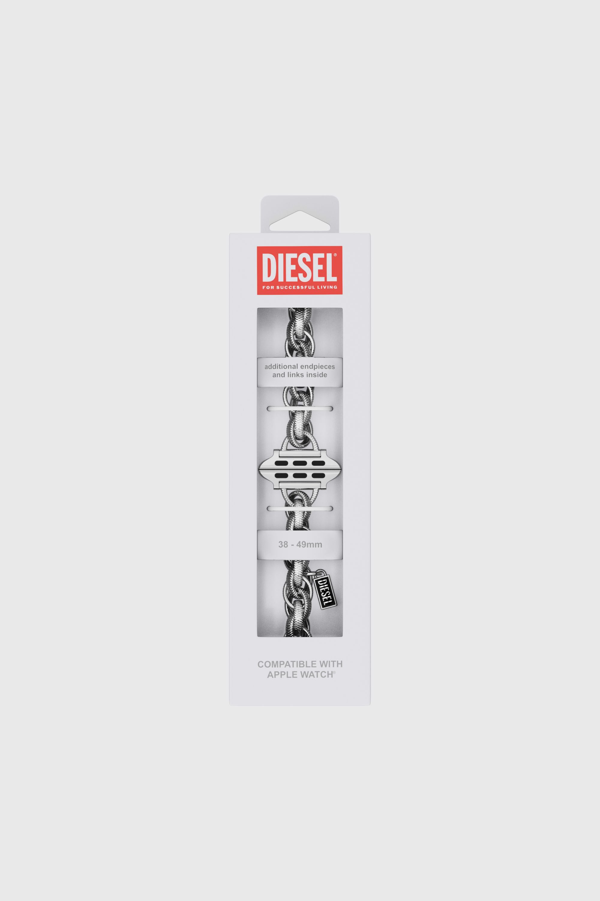 Diesel - DSS028 WATCH, Man's Stainless steel watch band for apple watch&reg;, 38-49mm in Silver - 2