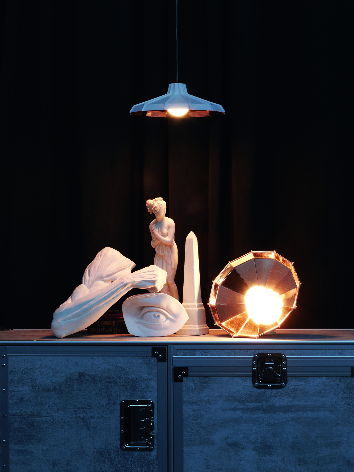 Diesel - MYSTERIO SOSPENSIONE, Unisex's Vintage suspended lighting in Black/Grey - 3