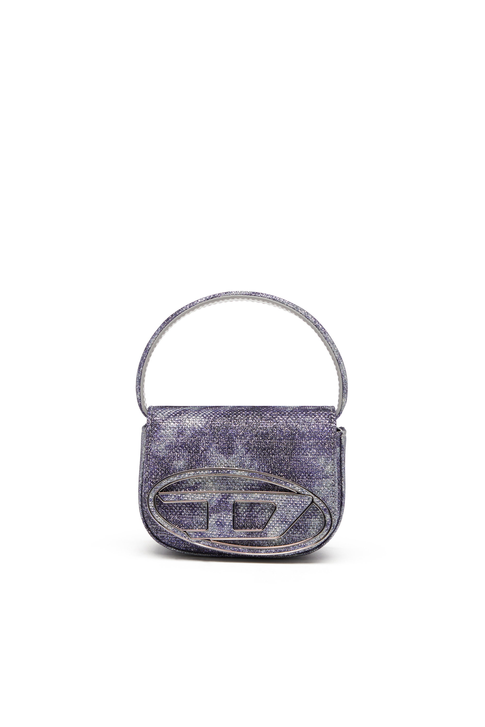 Diesel - 1DR XS, Woman's Iconic mini bag in shimmer fabric in Blue - 1