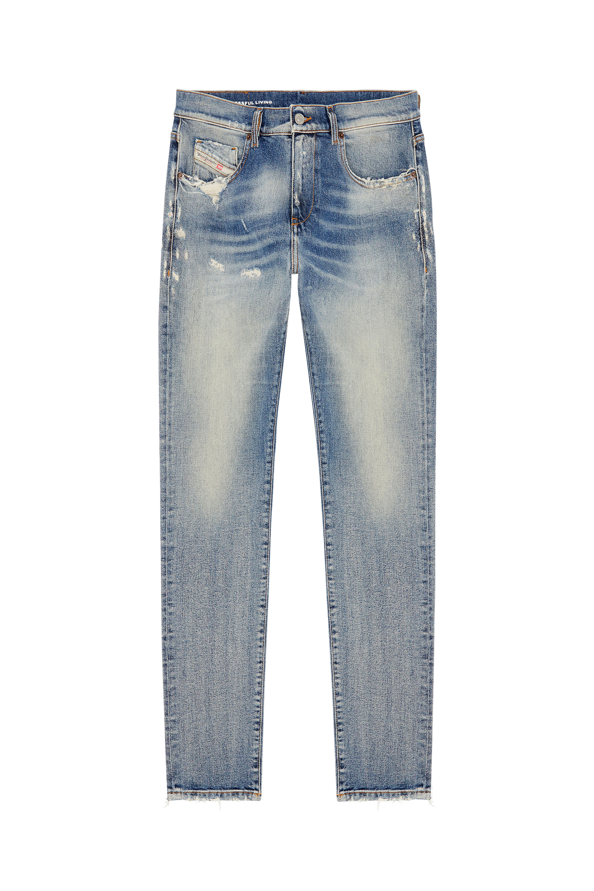 Diesel - Slim Jeans 2019 D-Strukt 007Q3, Light Blue - Image 5