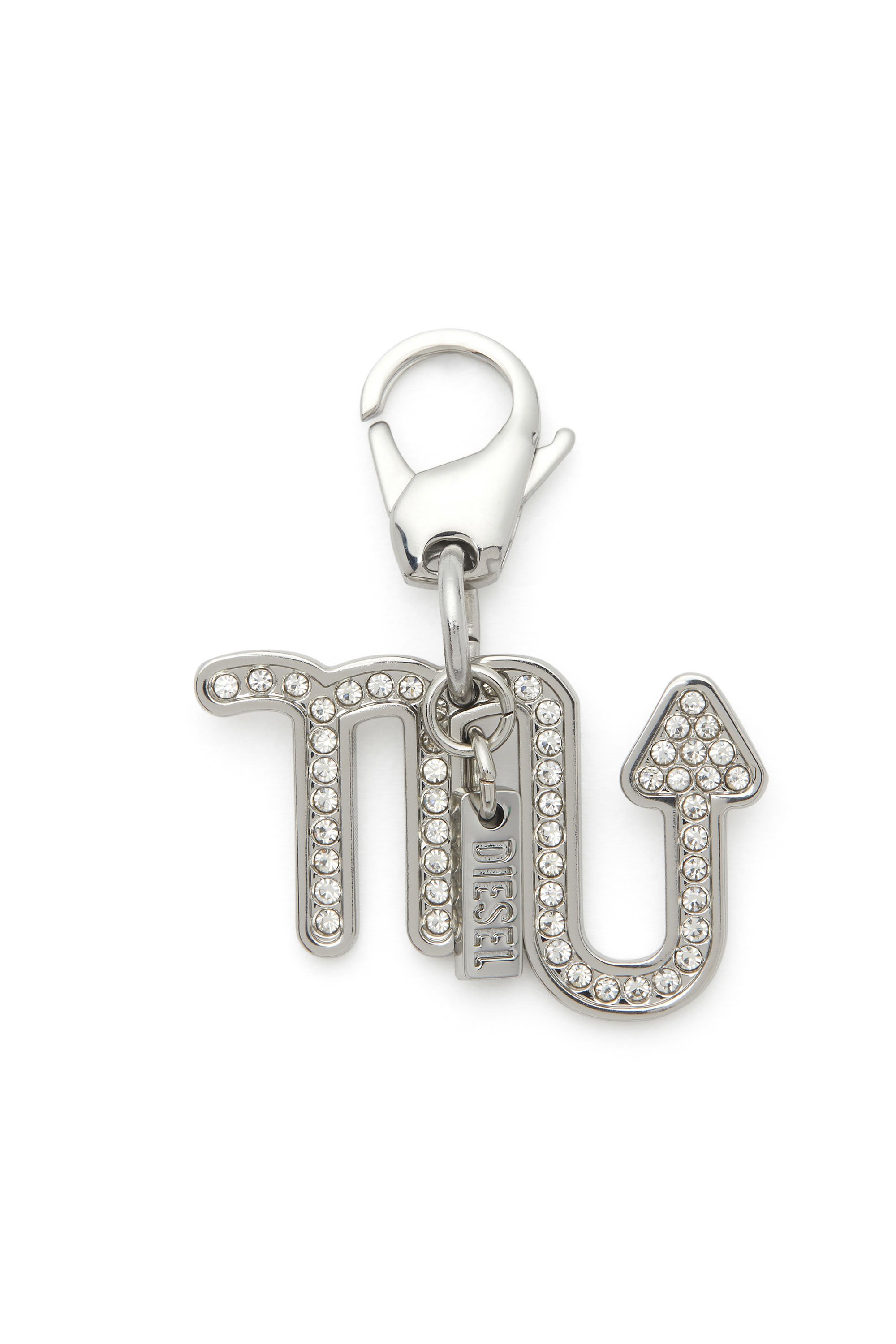 Diesel - CHARM SCORPIO, Unisex's Scorpio metal charm with rhinestone details in Silver - 1