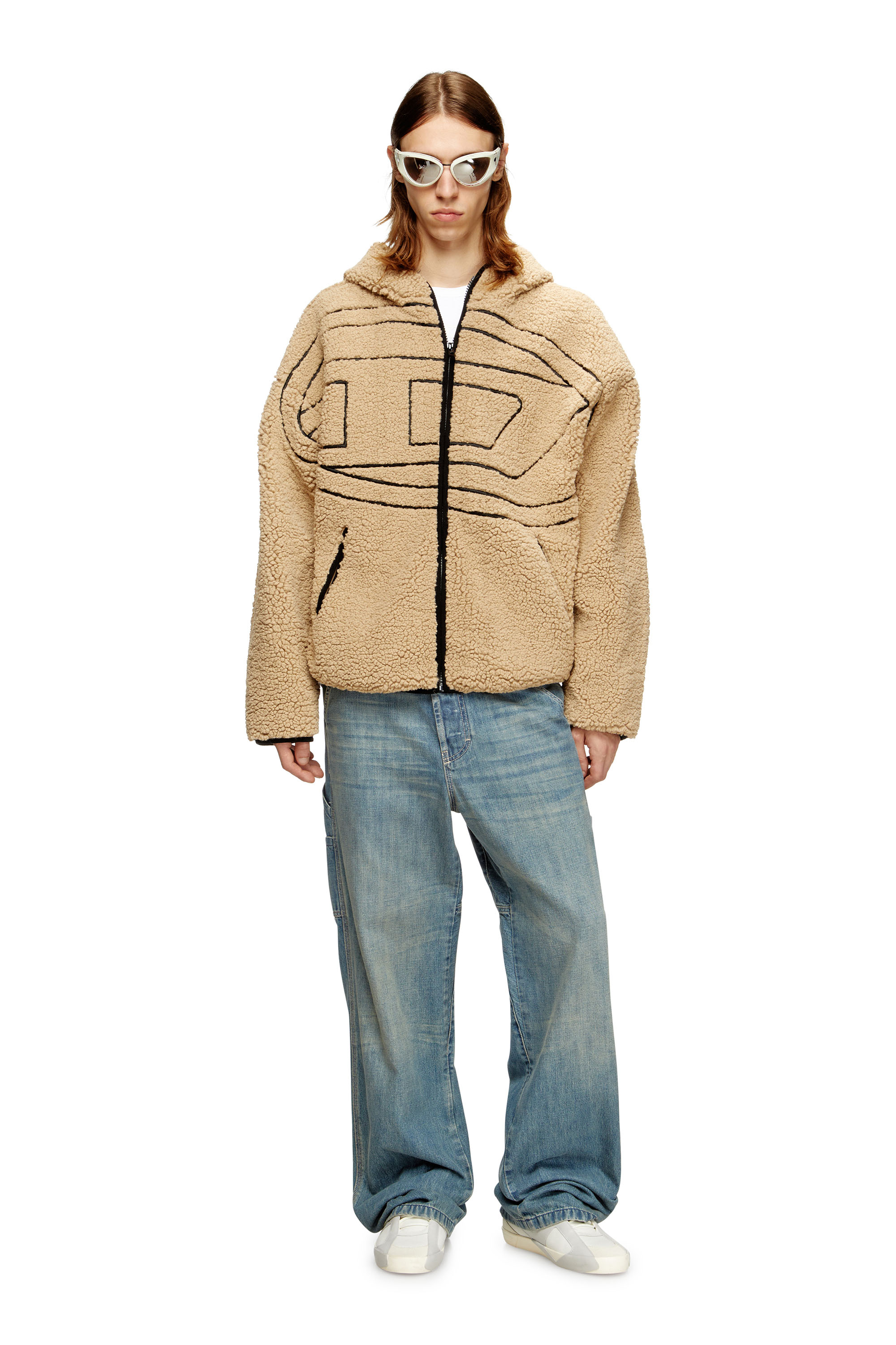 Diesel - S-ZAT, Man's Teddy hoodie sweatshirt in null - 2