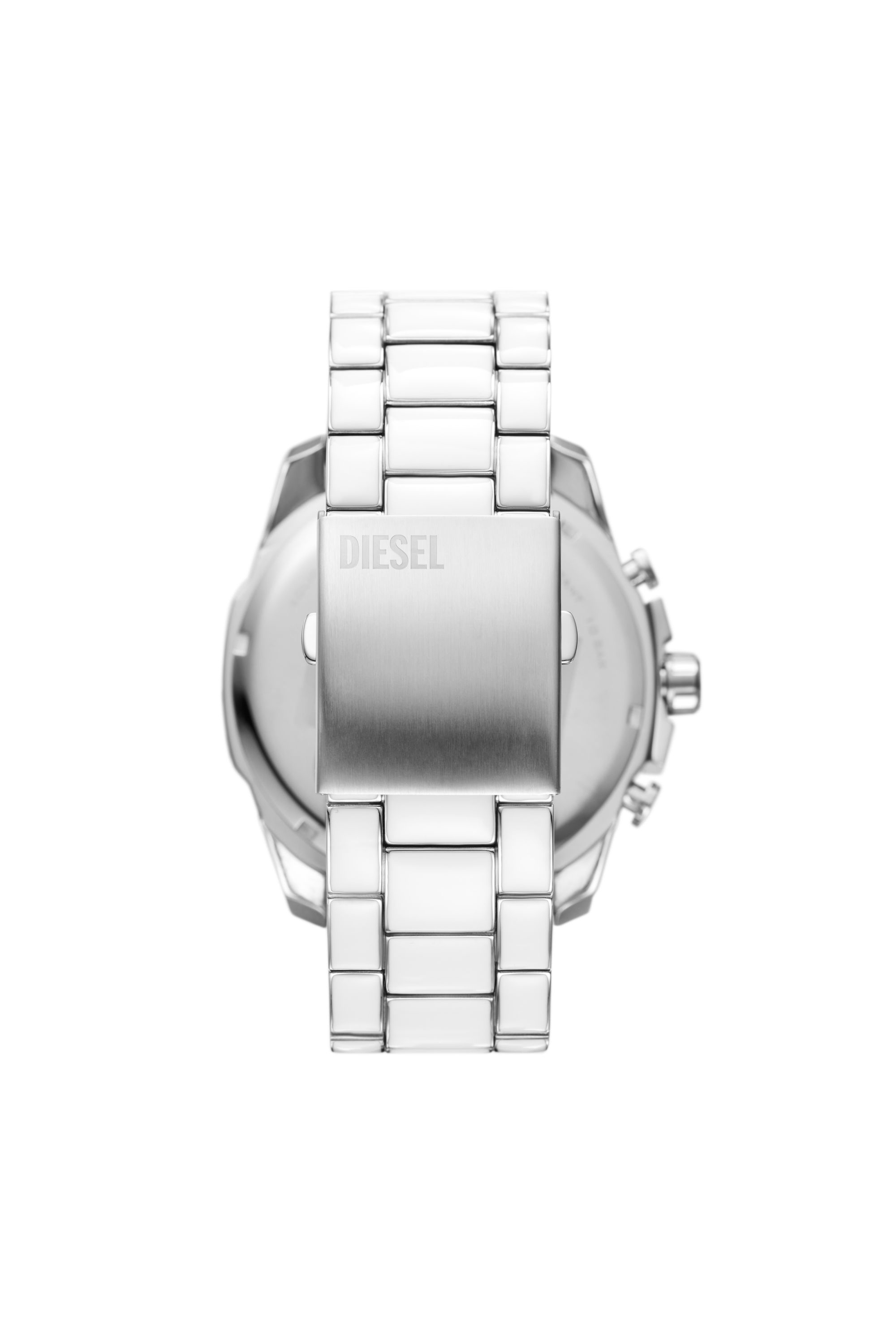 Diesel - DZ4660, Man's Mega Chief white and stainless steel watch in Silver - 2