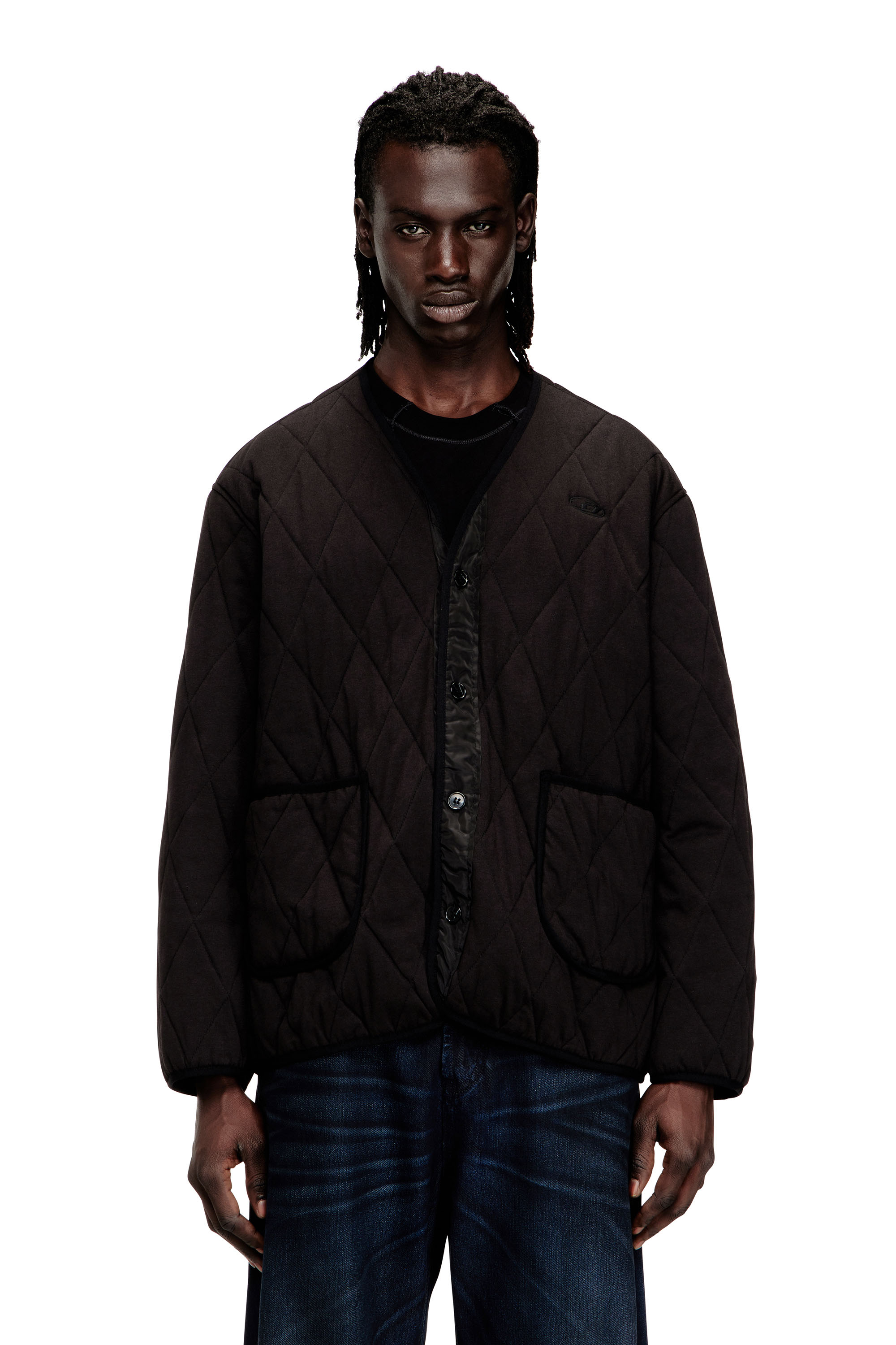 Diesel - S-BOYS, Man's Quilted liner-style jacket in Brown - 1