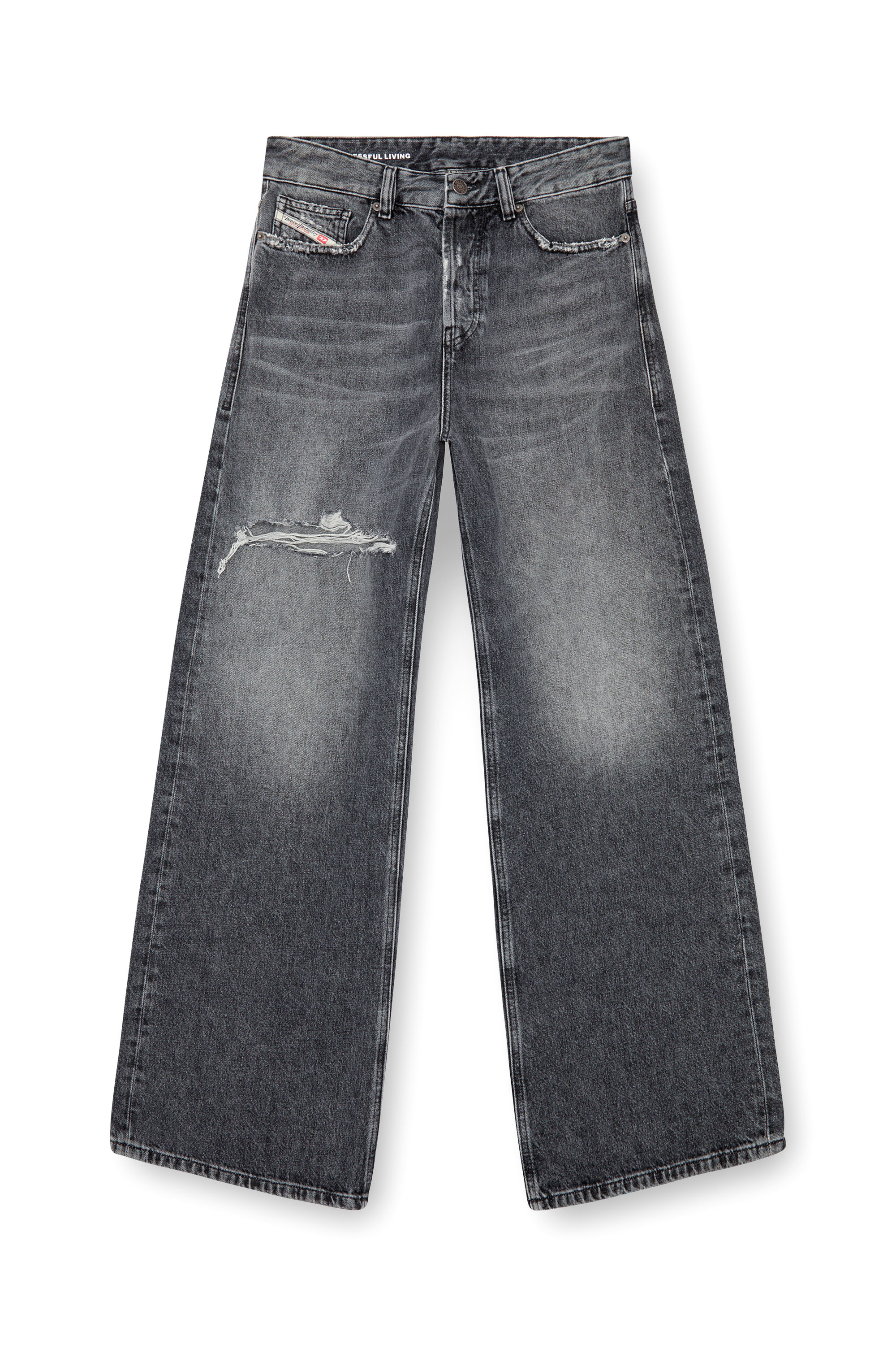 Diesel - Woman Straight Jeans 1996 D-Sire 007X4, Black/Dark grey - Image 3