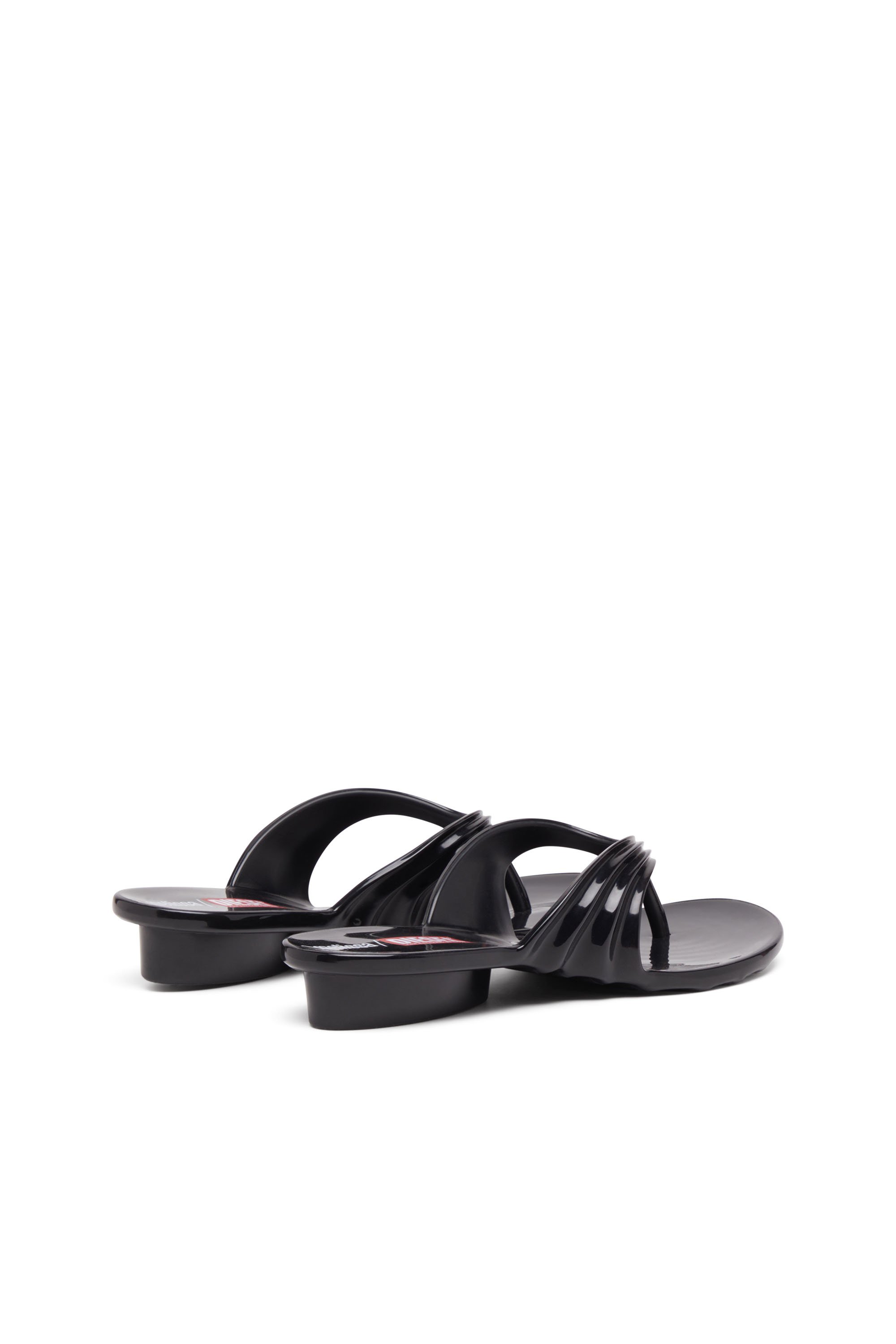 Diesel - MELISSA QUANTUM THONG, Woman's Sculptural flip-flops in Melflex® in Black - 4