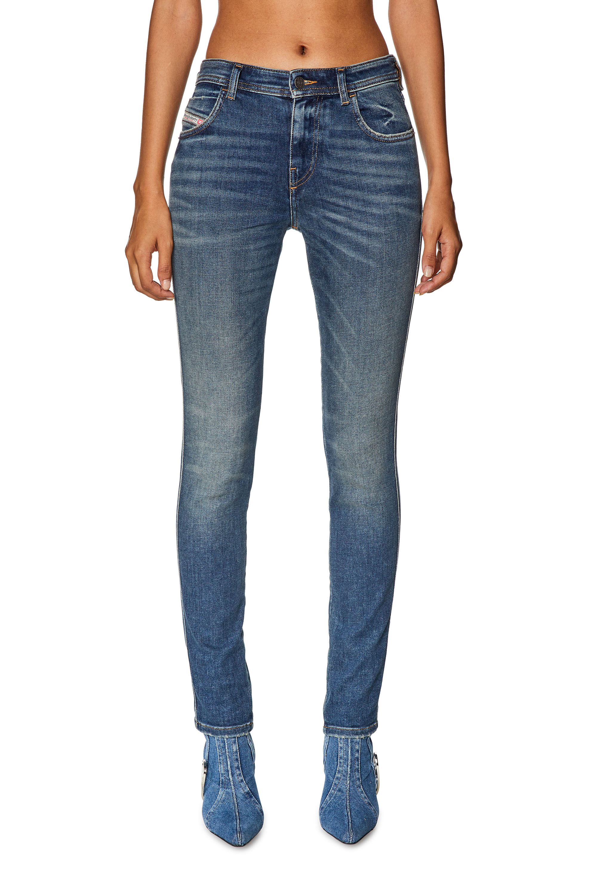 Diesel - Skinny Jeans 2015 Babhila 09G71, Dark Blue - Image 1