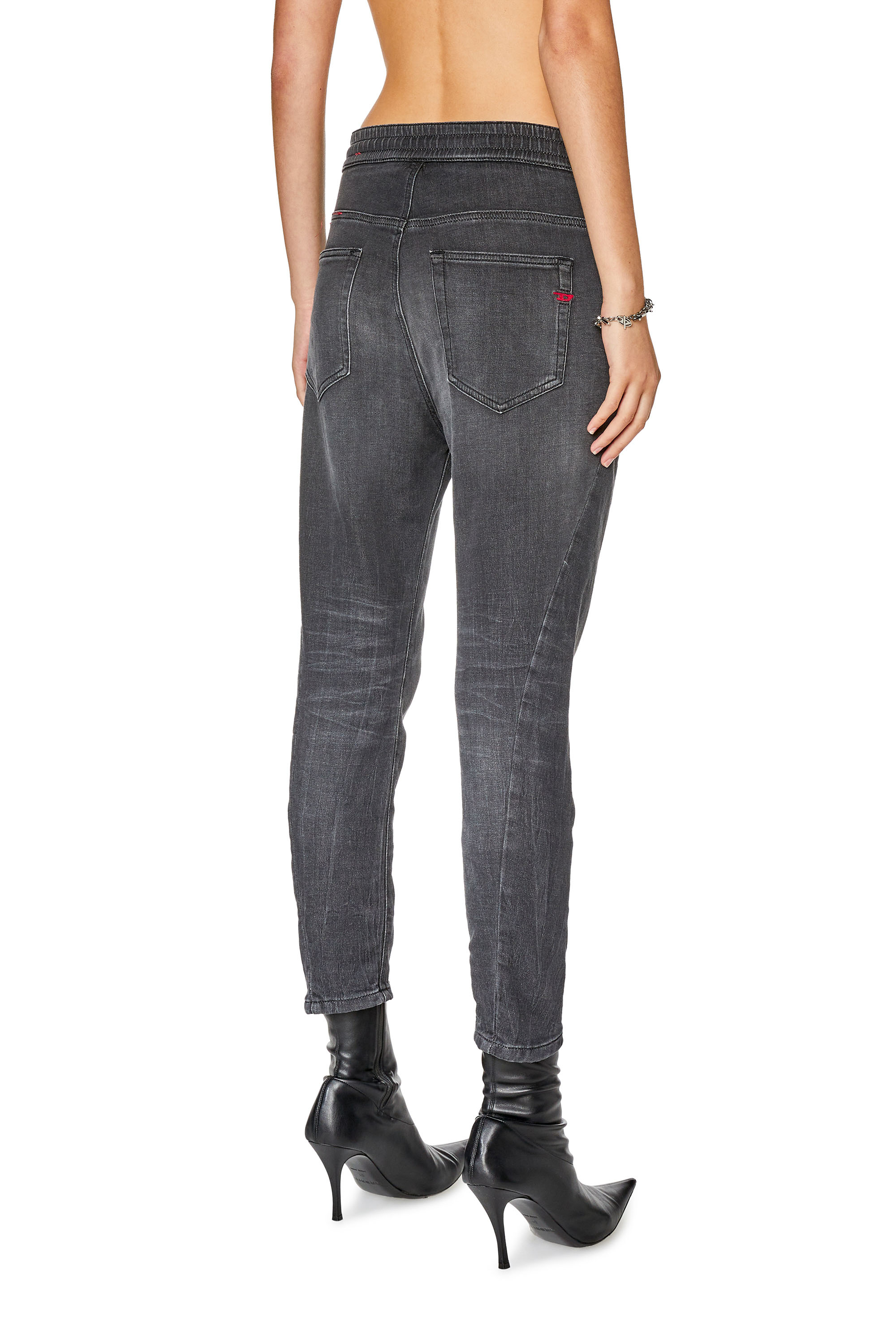 Diesel - Boyfriend Fayza JoggJeans® 068FS, Black/Dark grey - Image 2