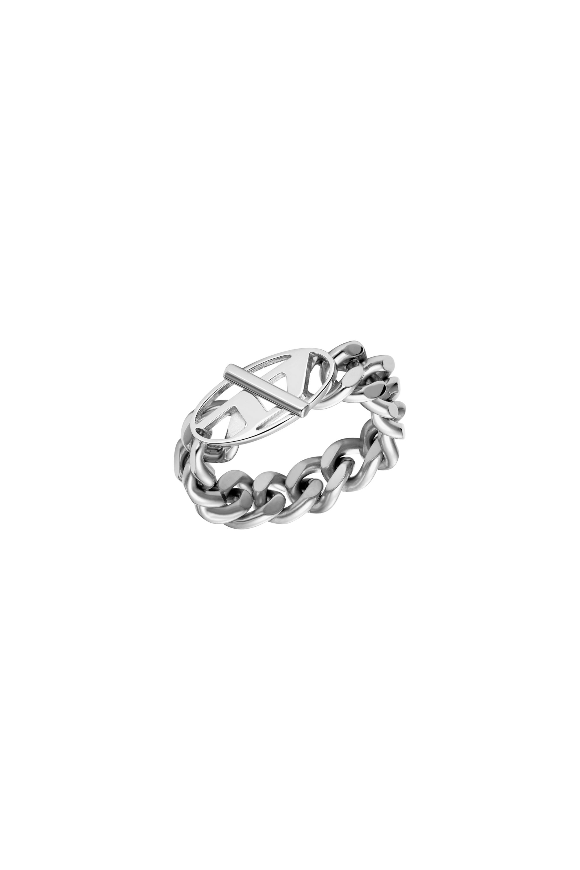 Diesel - DX1533040, Unisex's Stainless Steel Soft Chain Ring in Silver - 1