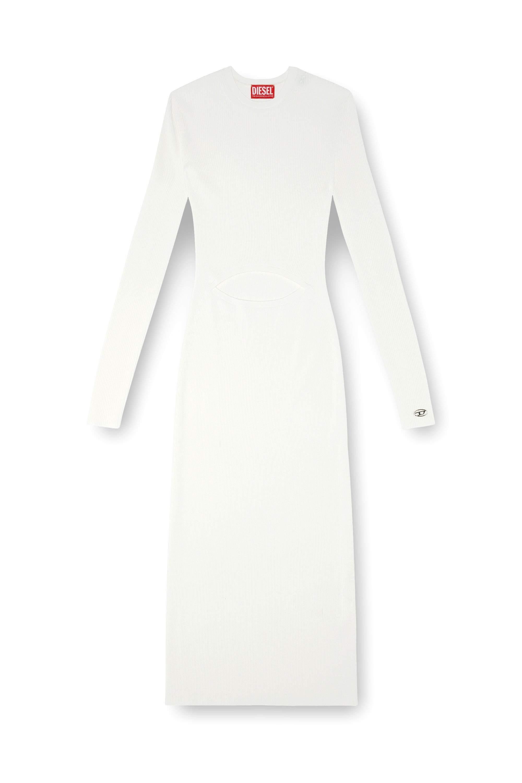Diesel - M-PELAGOS, Woman Wool-blend dress with cut-out in White - Image 4