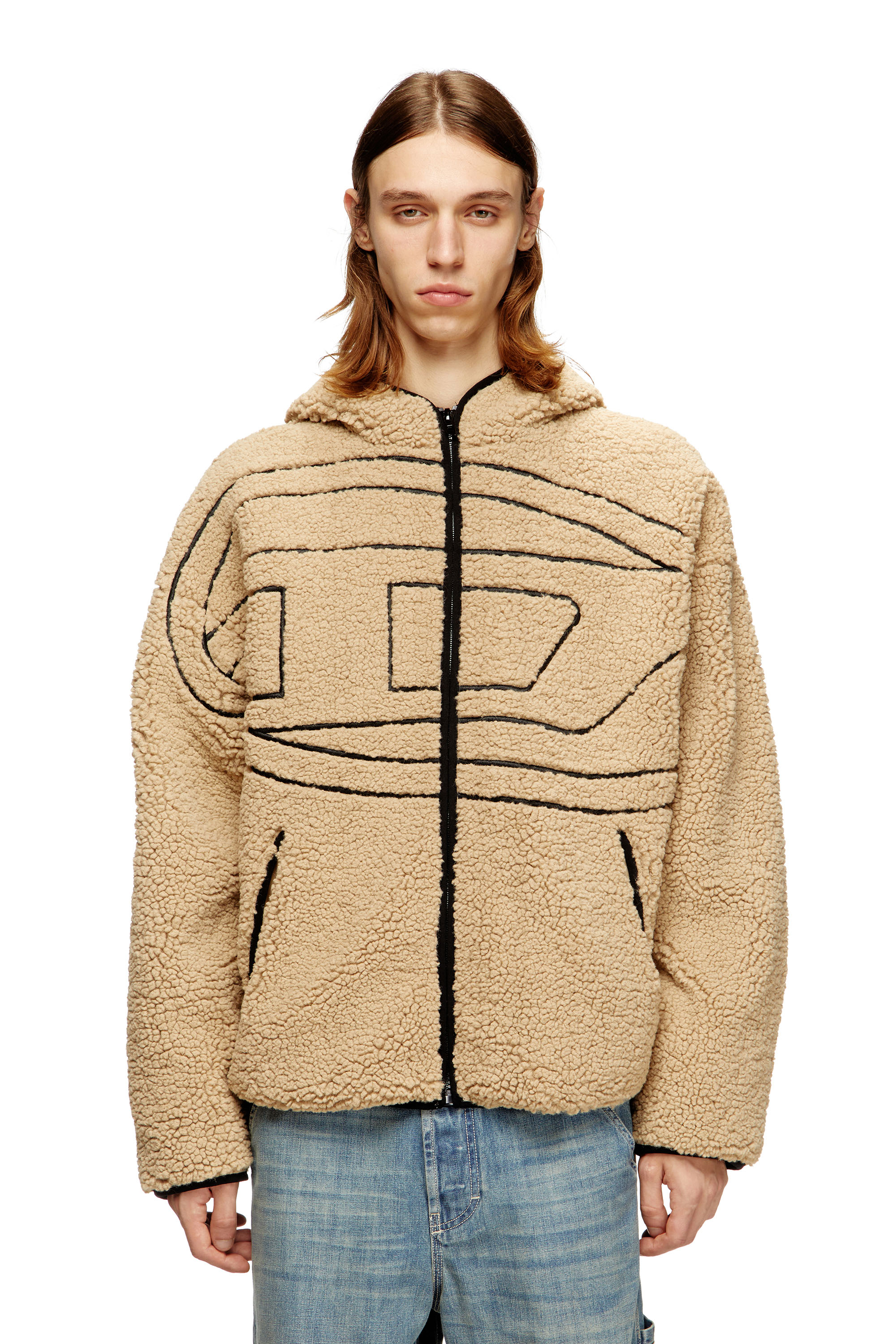 Diesel - S-ZAT, Man's Teddy hoodie sweatshirt in null - 1