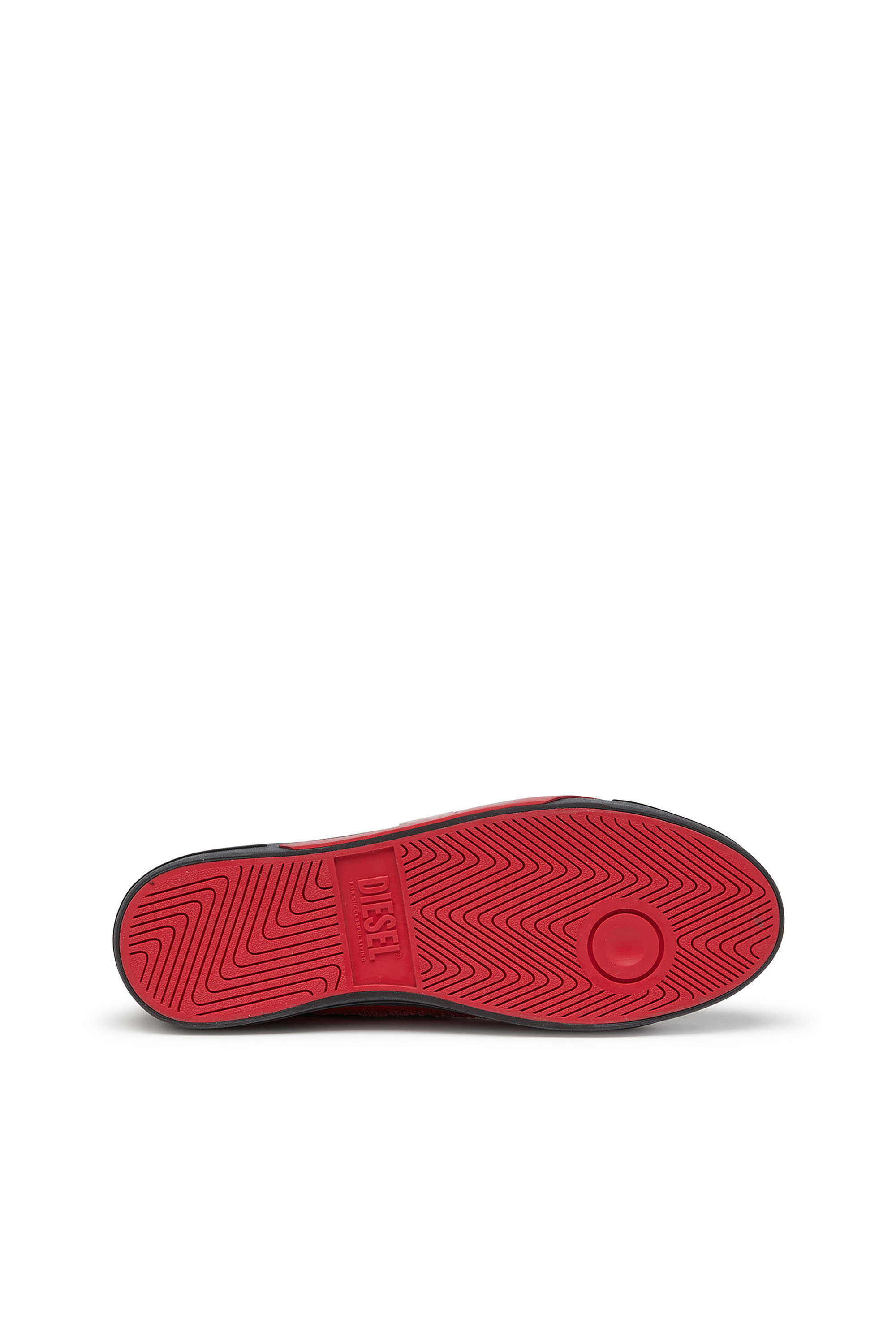S-D-VERSE MID II, Black/Red Diesel - S-D-VERSE MID II, Man's S-D-Verse-Distressed high-top sneakers in canvas in Black/Red - 5