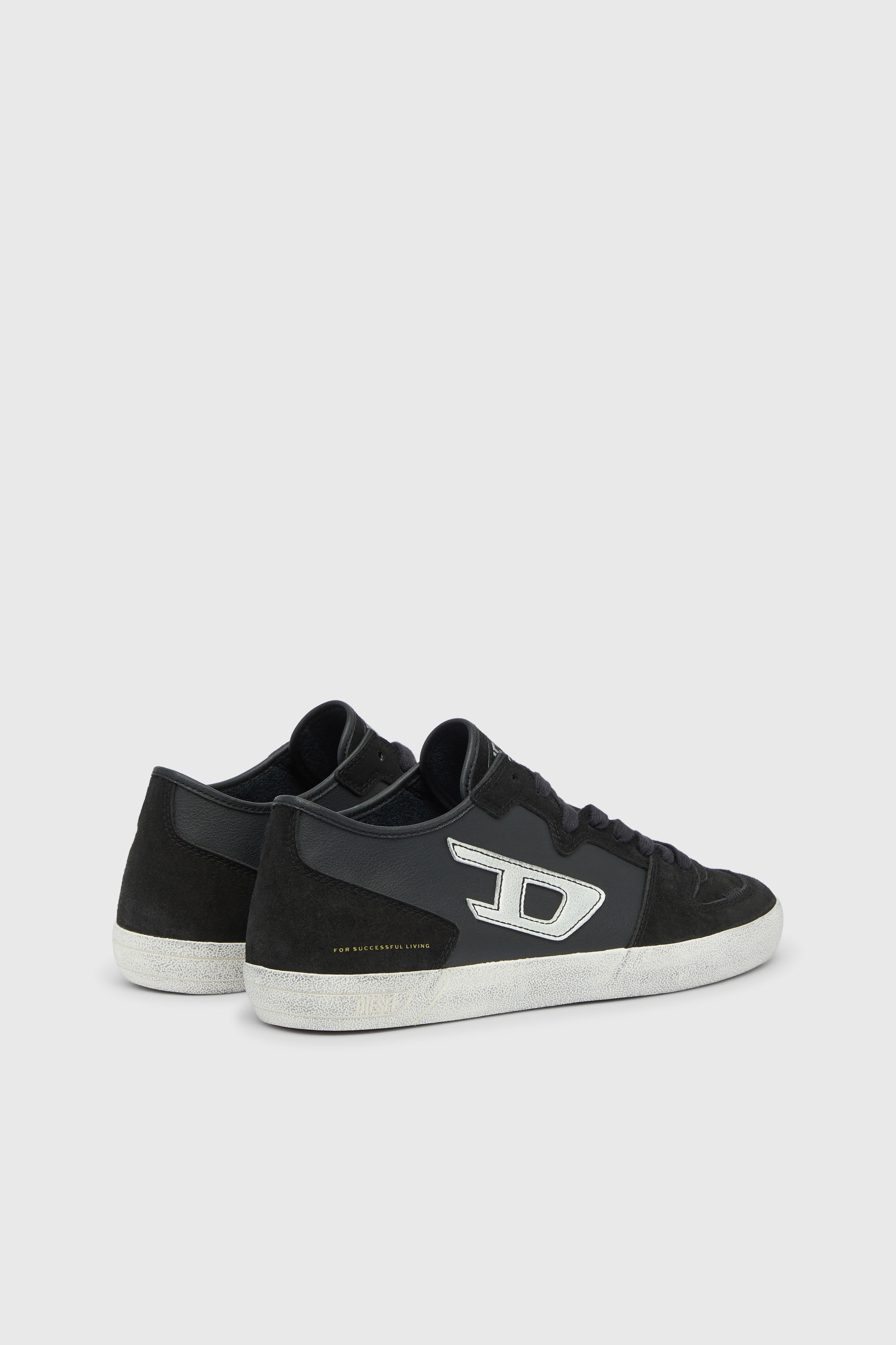 Diesel - S-LEROJI D-2 LOW, Man's S-Leroji-Panelled sneakers with D logo in null - 3