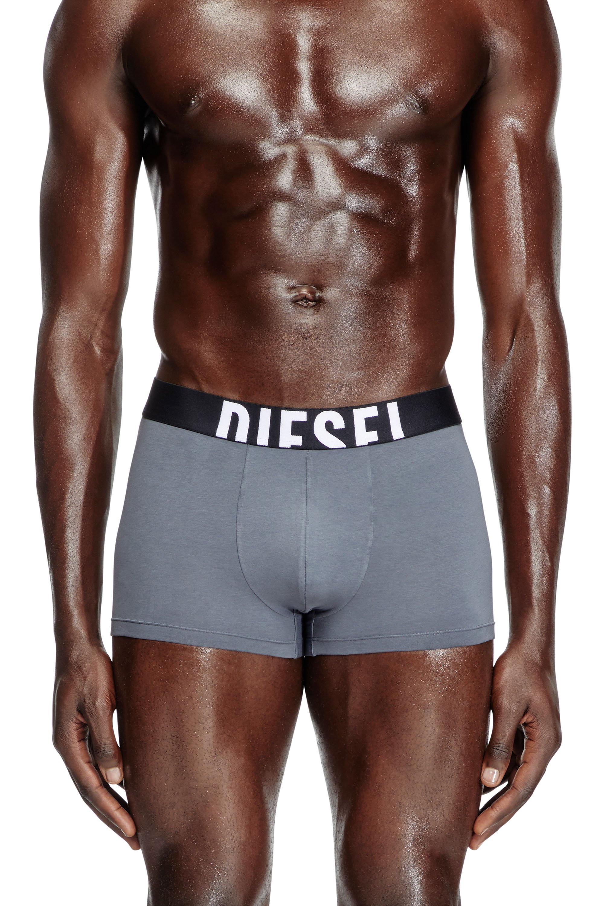 Diesel - DAMIEN-D-POP-3PACK-40, Man's Three-pack boxer briefs in stretch cotton in Grey/Black - 2