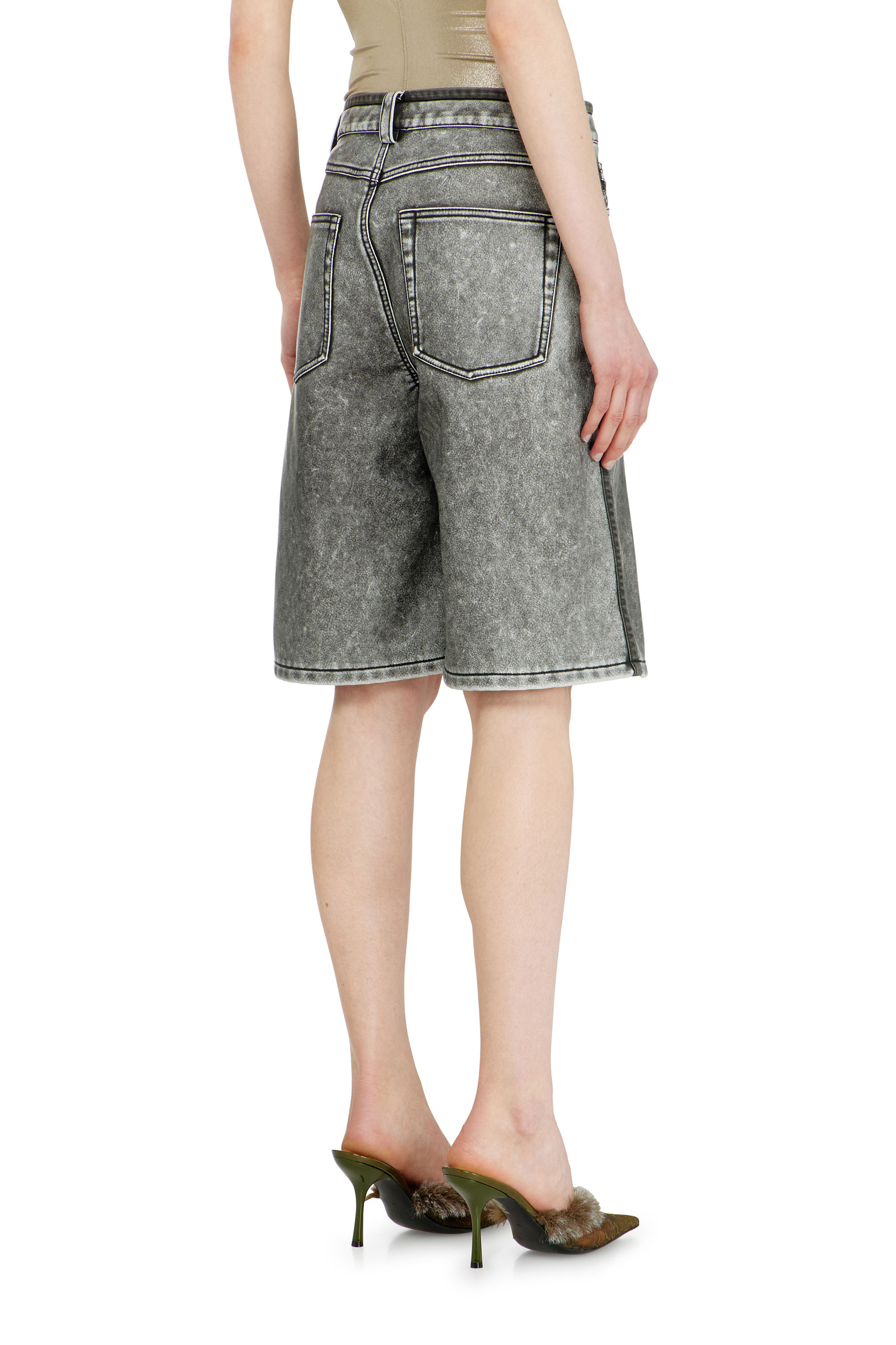 Diesel - P-ARLOR, Woman's Bermuda shorts in PU in null - 4