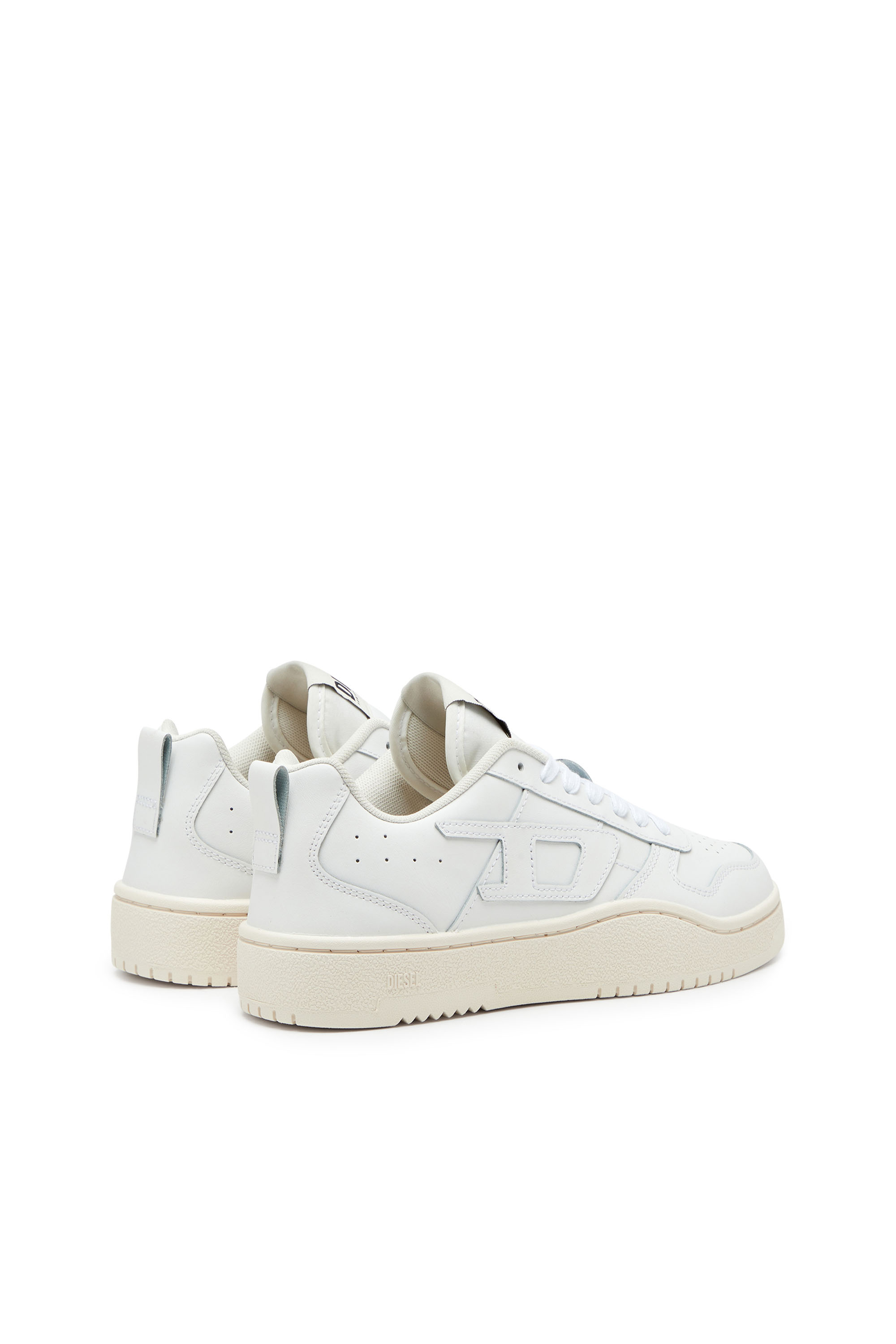 Diesel - S-UKIYO V2 LOW, Man's S-Ukiyo Low-Low-top sneakers in leather and nylon in White - 3