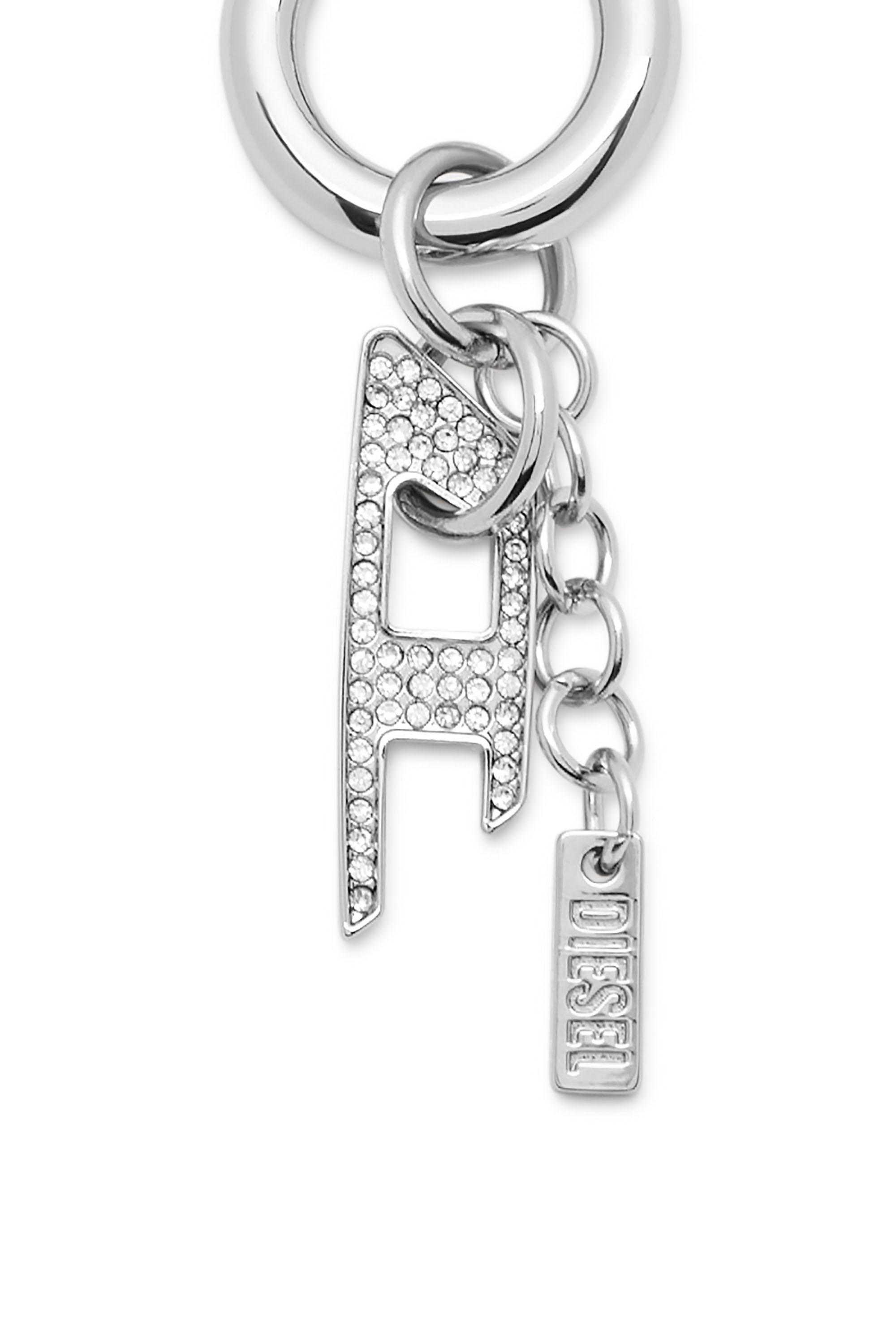 Diesel - CHARM-D, Unisex's Charm with rhinestone D charm in Silver - 2