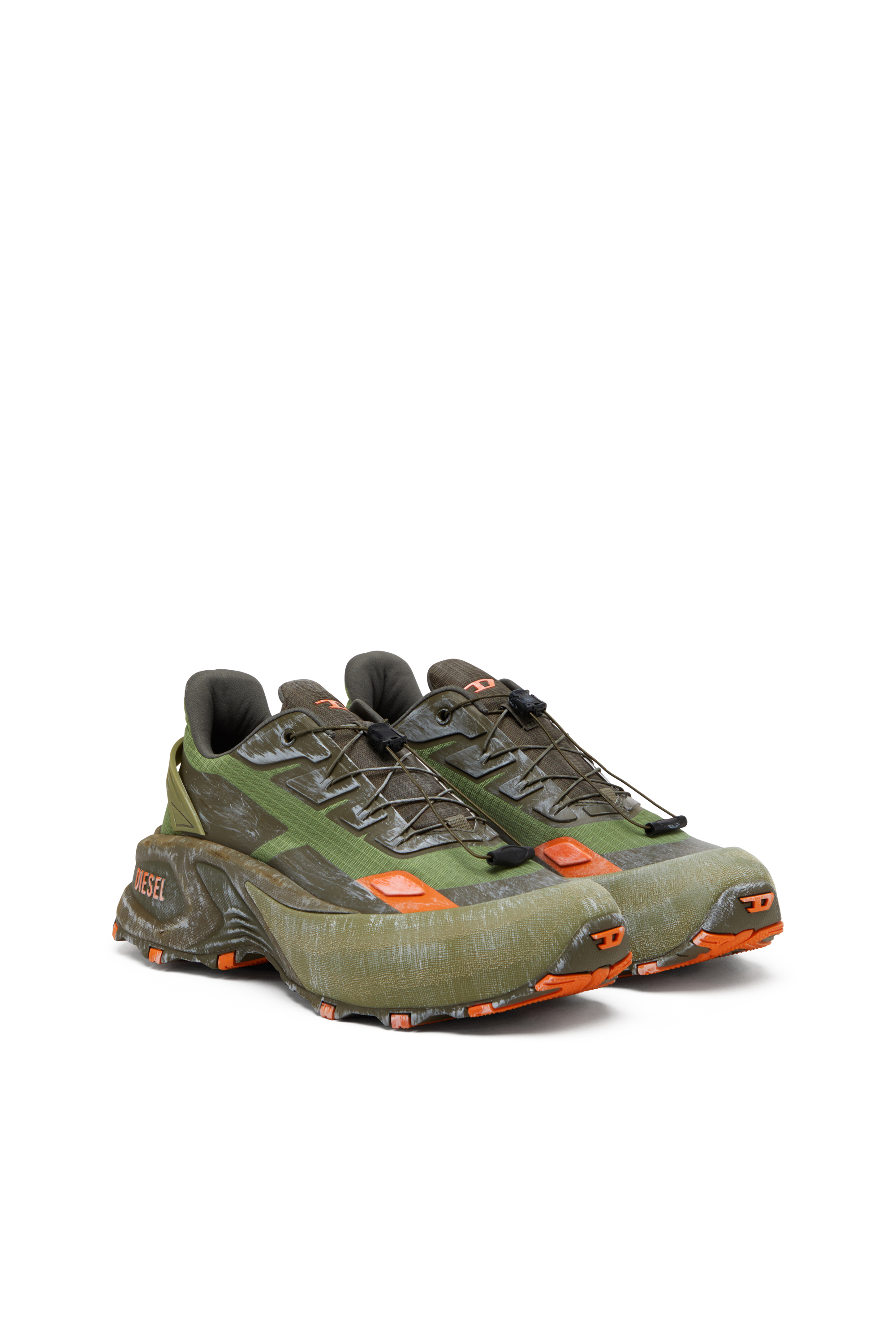 Diesel - D-CAGE RUNNER, Man's D-Cage Runner-Sneaker in Green/Orange - 2