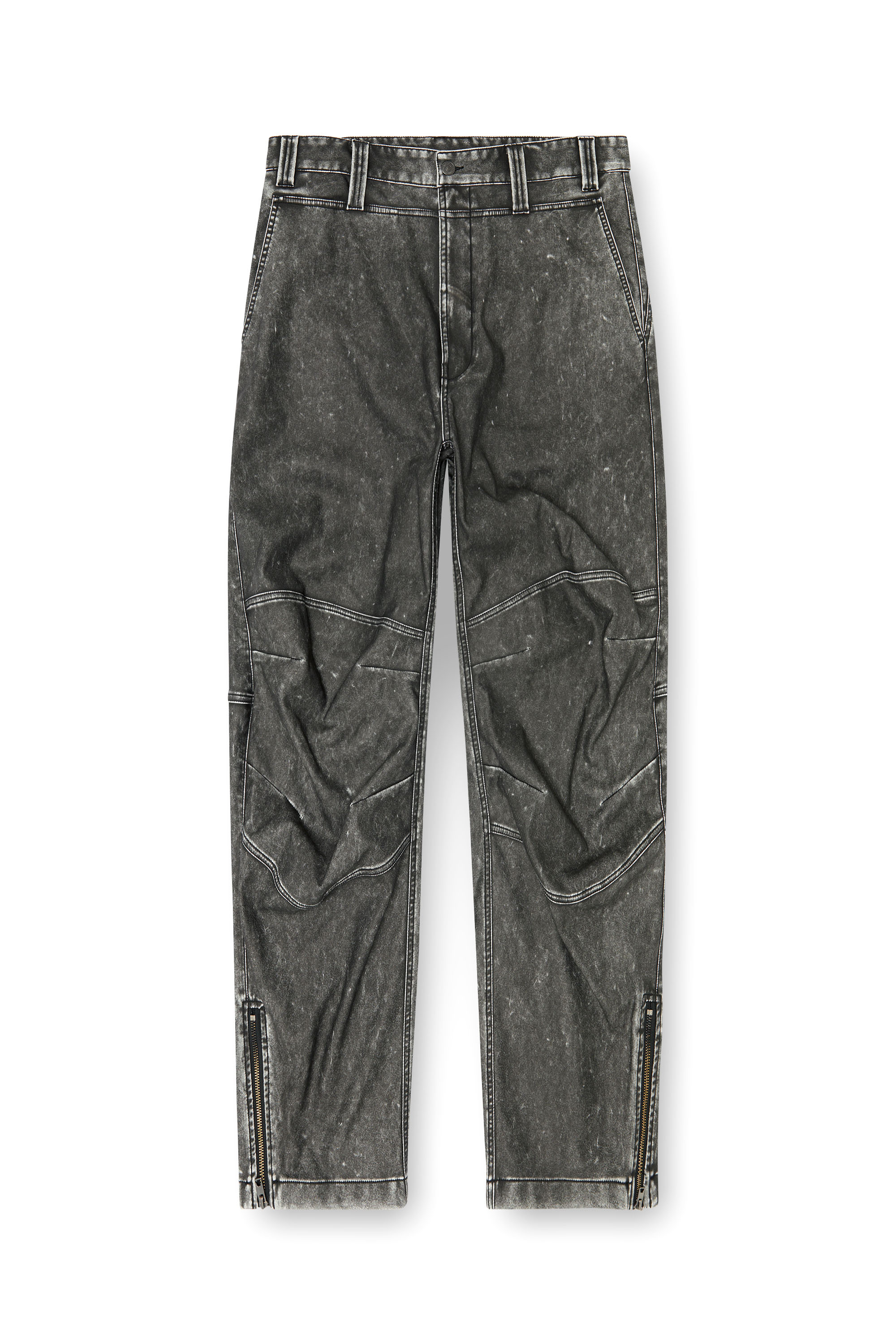 Diesel - P-DELLY-NJCJ, Man's Pants in distressed-effect bonded material in null - 4
