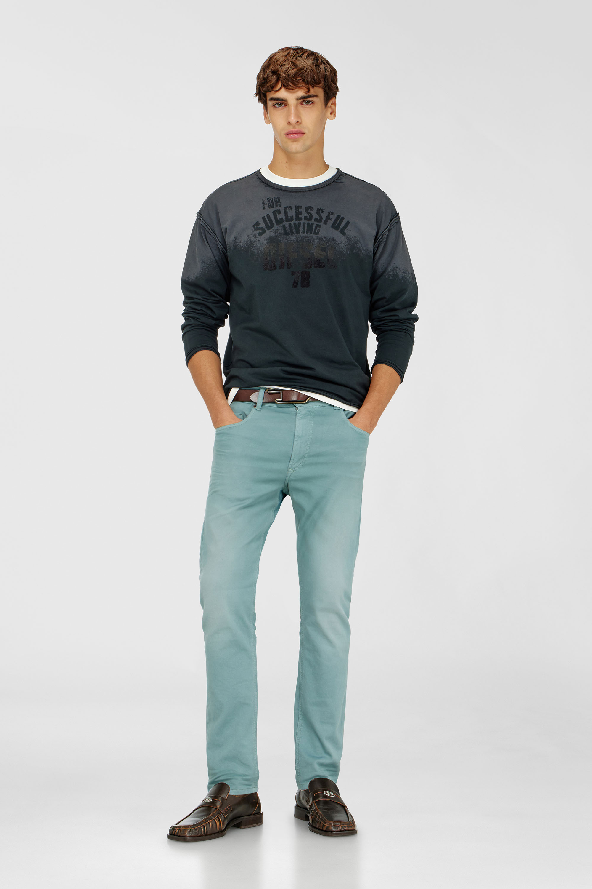 Diesel - Man's Regular 2032 D-Krooley-BW Joggjeans&reg; 0670M, Azure - 2