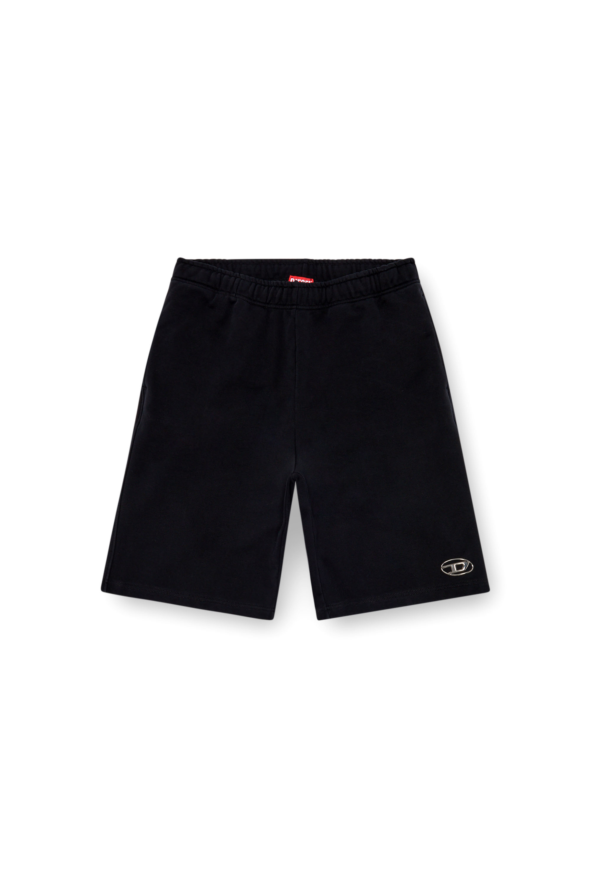 Diesel - P-MARSHY-OD, Man's Sweat shorts with injection molded logo in Black - 4