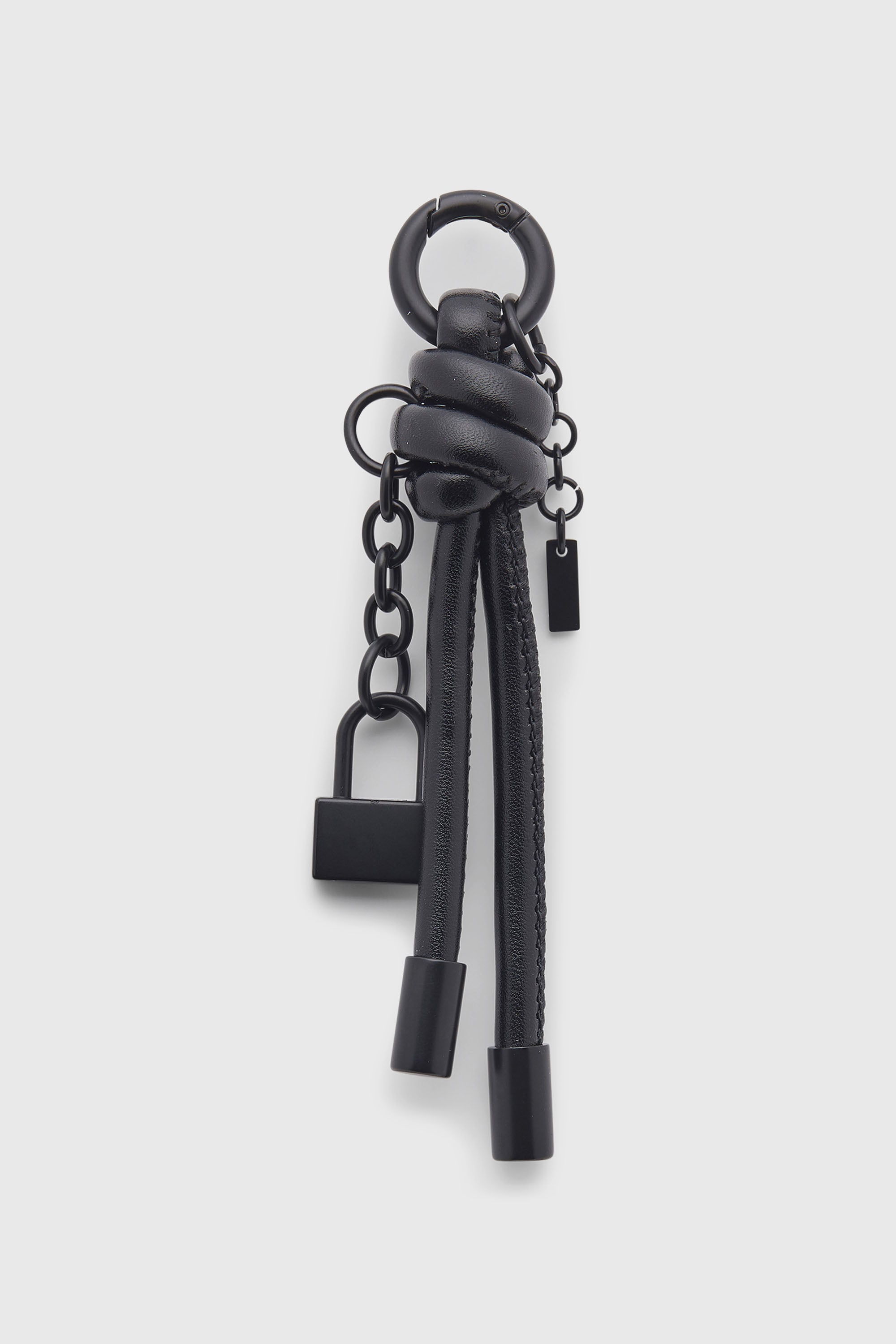 Diesel - CHARM-LOCK II, Man's Metal keyring/charm with Diesel padlock detail in Black - 2