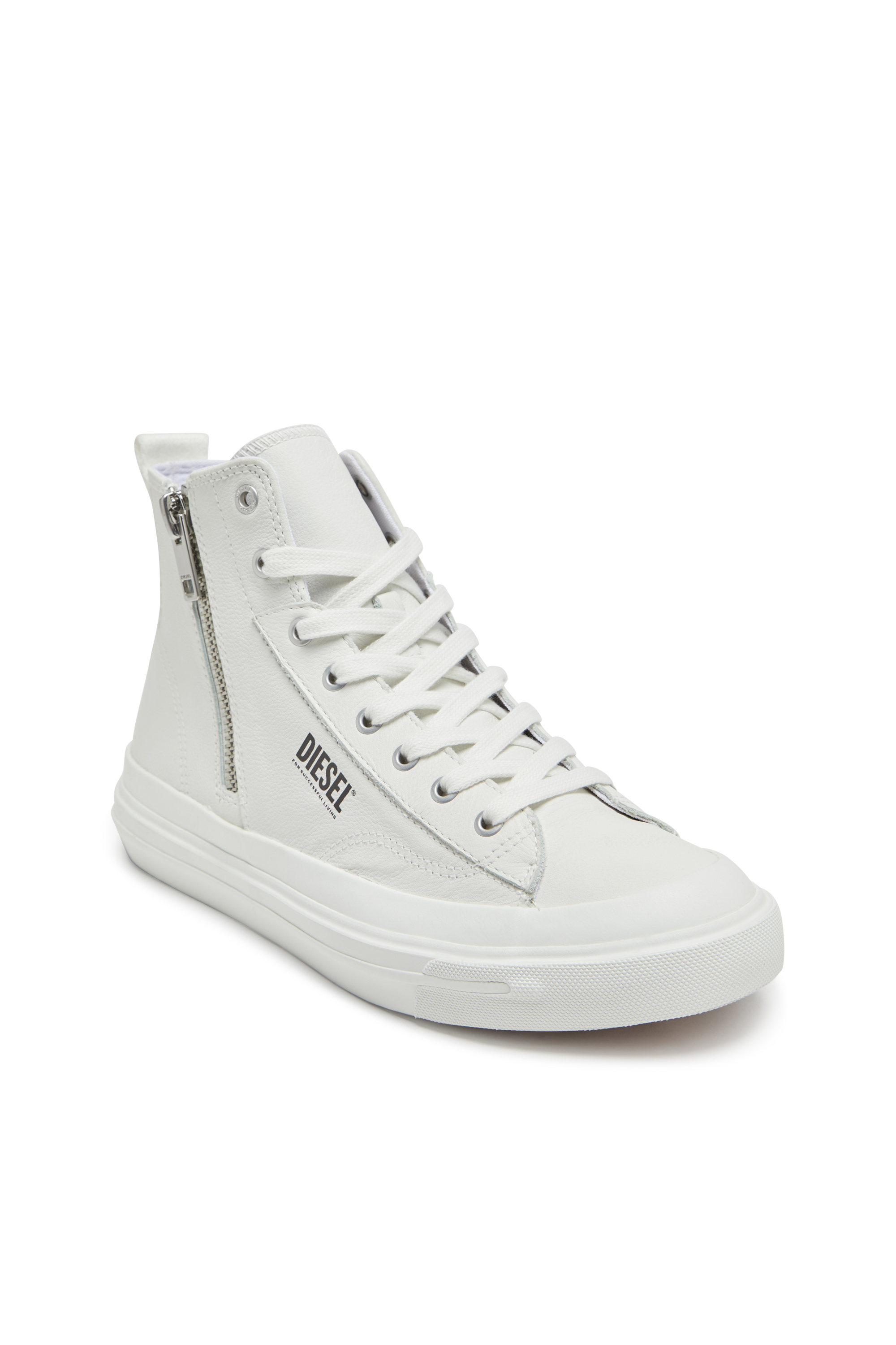 Diesel - S-ATHOS DV MID, Man's S-Athos Dv Mid - High-top sneakers with side zip in White - 6