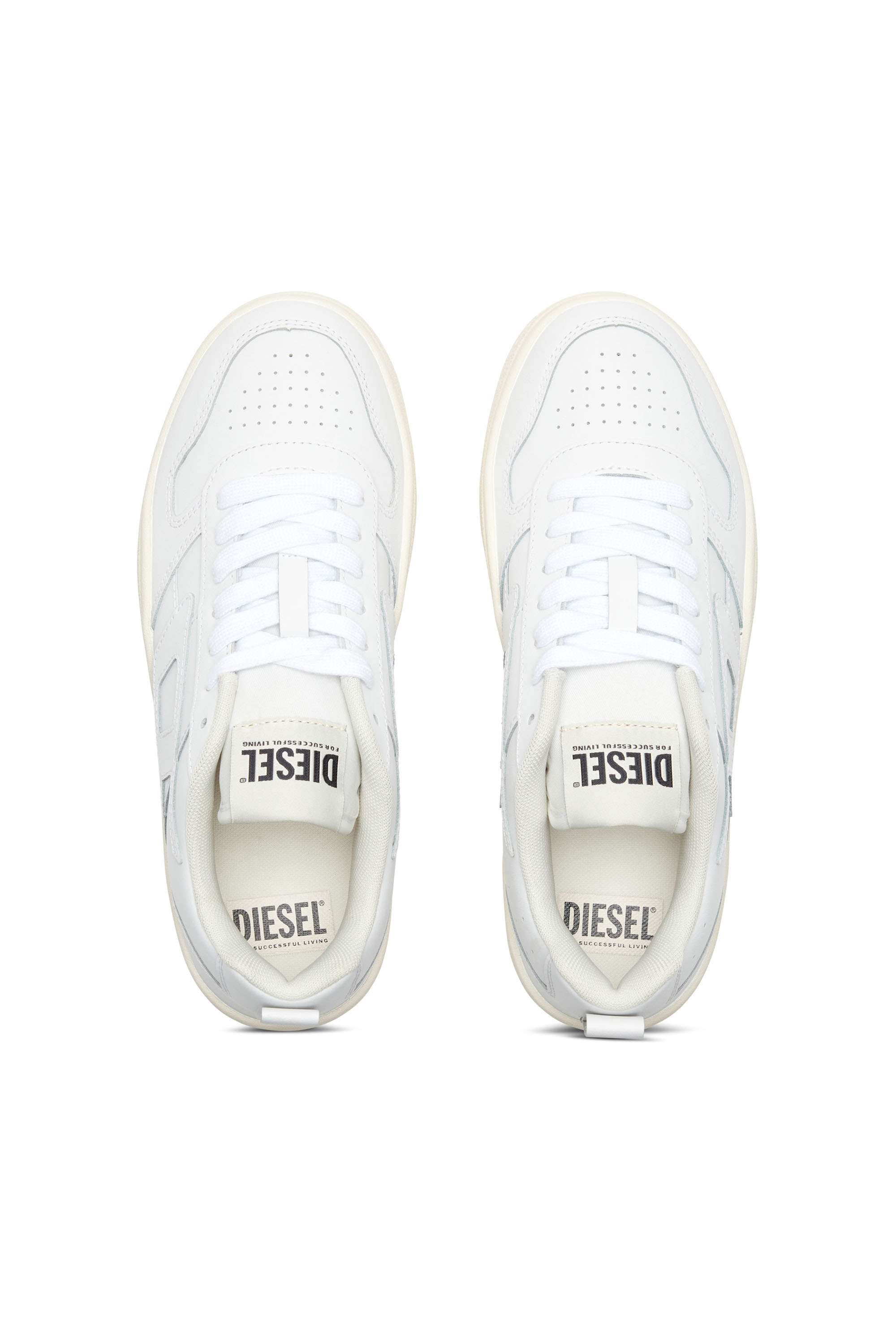 Diesel - S-UKIYO V2 LOW, Man's S-Ukiyo Low-Low-top sneakers in leather and nylon in White - 5