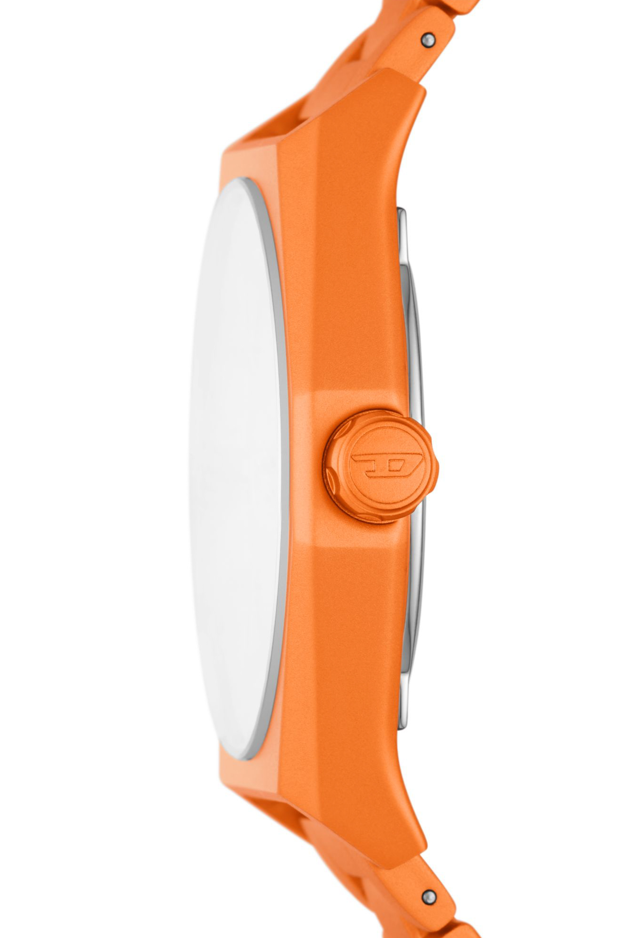 Diesel - DZ2209, Man Scraper three-hand orange aluminum watch in Orange - Image 3