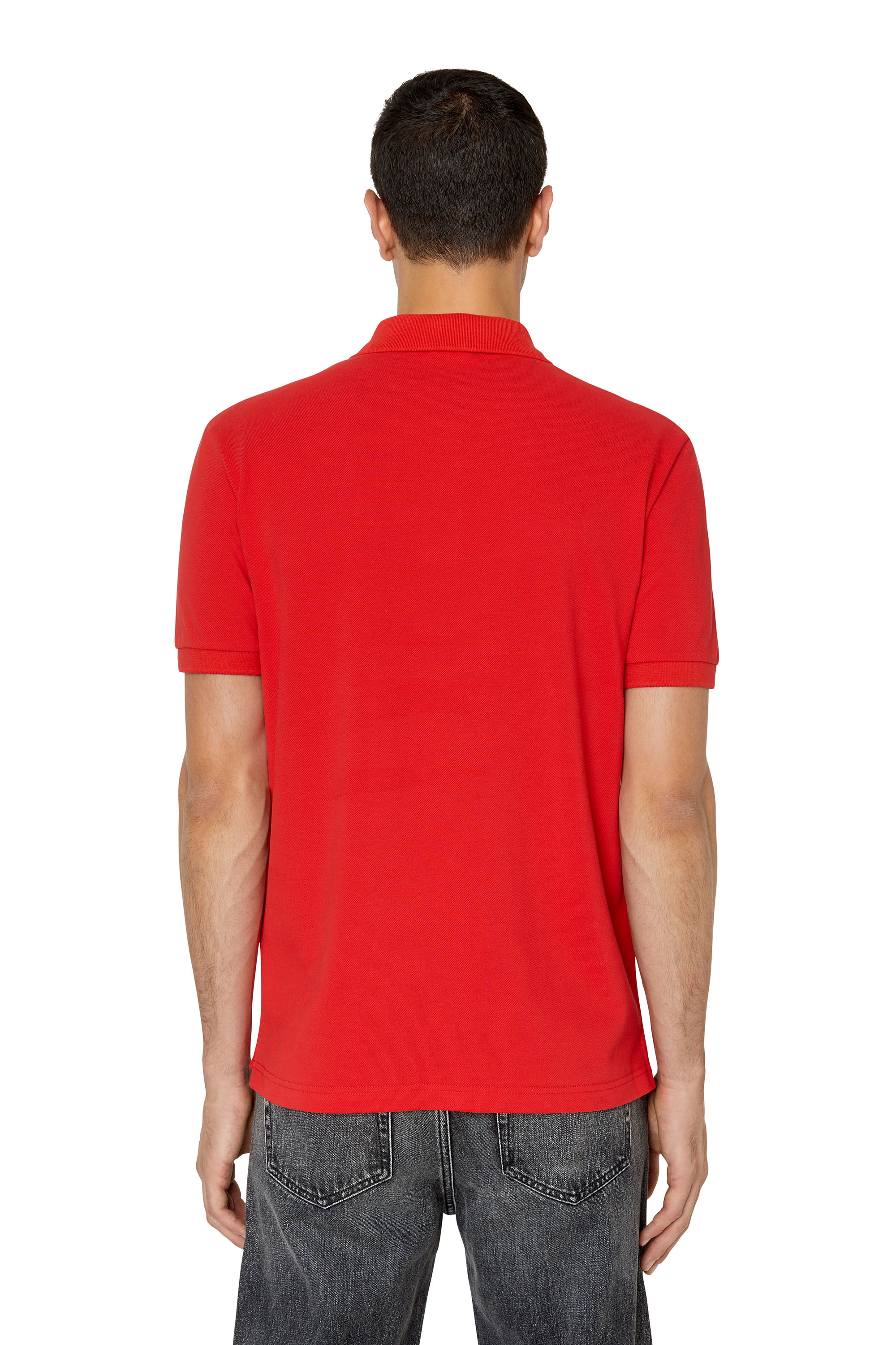 Diesel - T-SMITH-DIV, Man Polo shirt with 3D logo in Red - Image 4