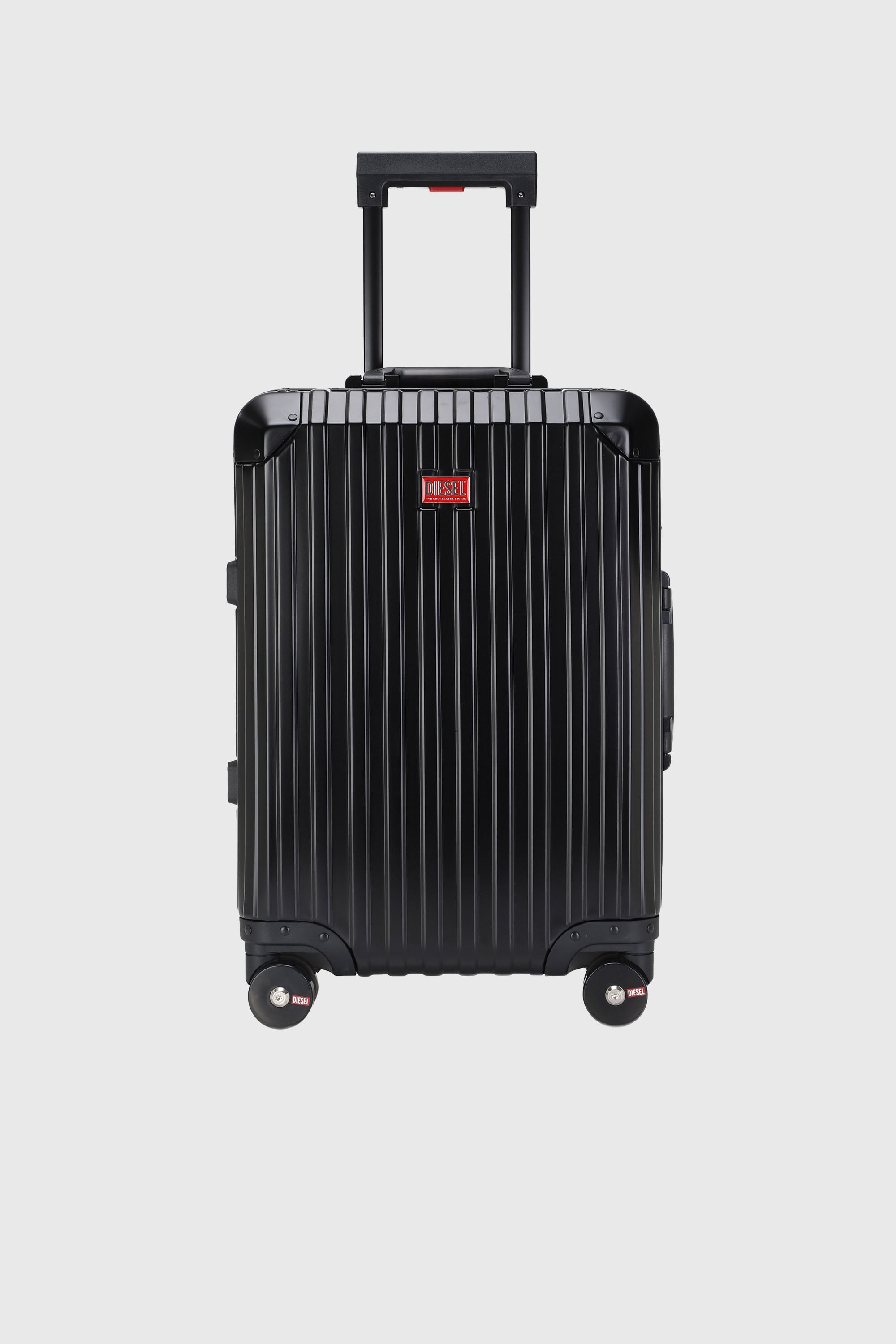 Diesel - DIESEL ALUMINUM TROLLEY- DSL002, Unisex's Aluminum suitcase size S in Black - 1