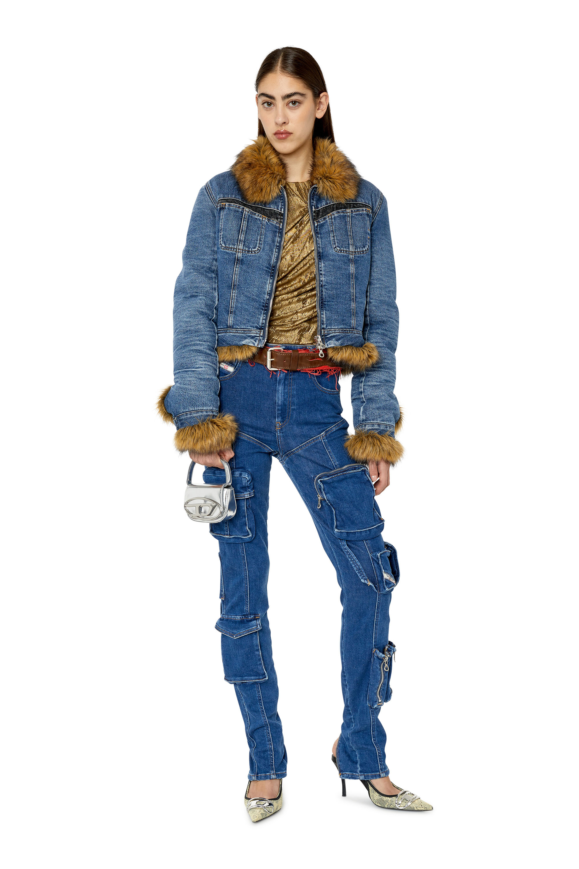 Diesel - Super skinny Jeans 1984 Slandy-High 09F28, Dark Blue - Image 5