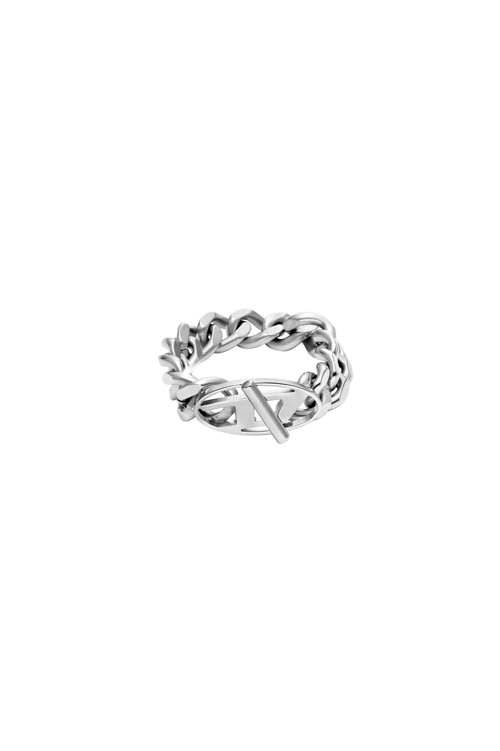 Diesel - DX1533040, Unisex's Stainless Steel Soft Chain Ring in Silver - 2