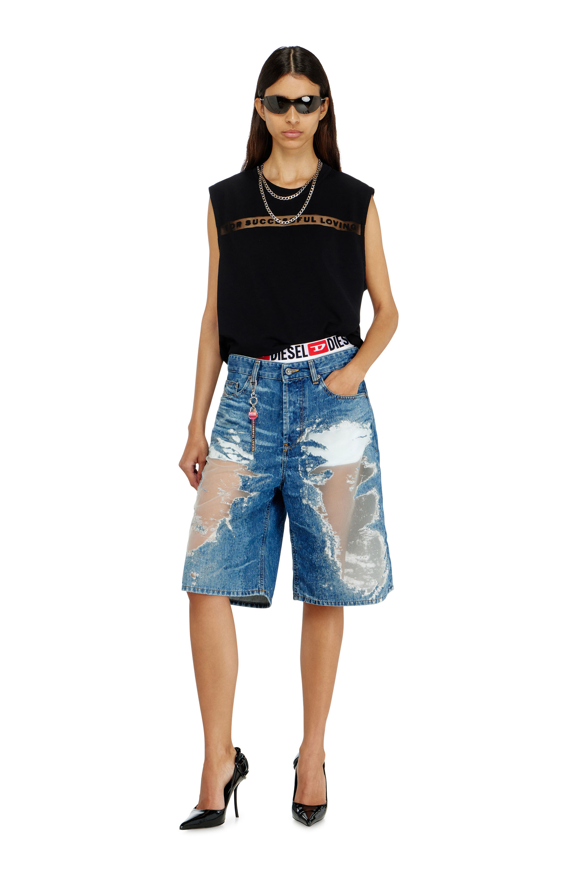 Diesel - PR-T-NORM-BISC-MATI-R, Unisex's Tank top with For Successful Loving logo in Black - 4