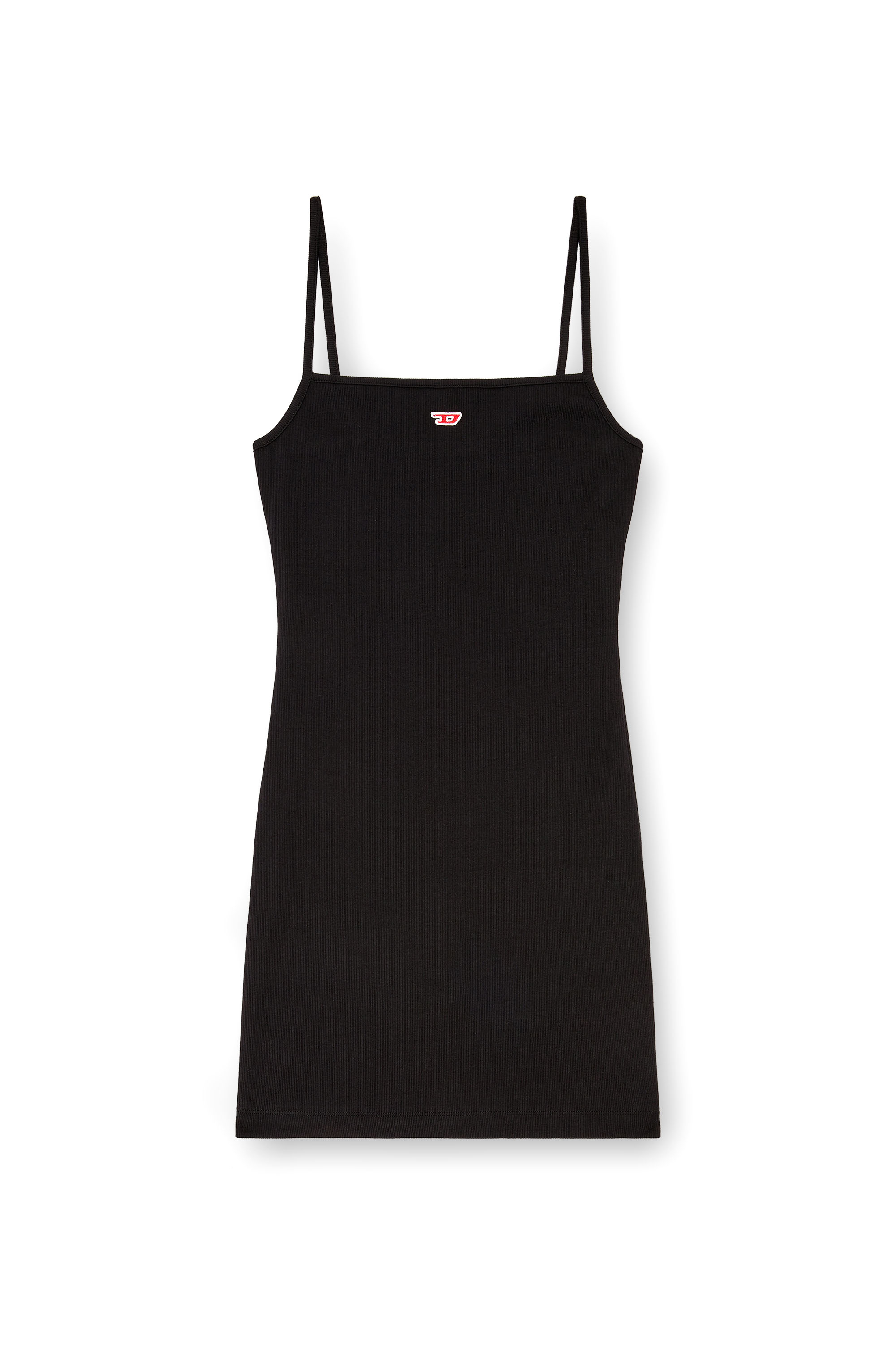 Diesel - D-HOPY-D, Woman Short slip dress with D logo in Black - Image 4