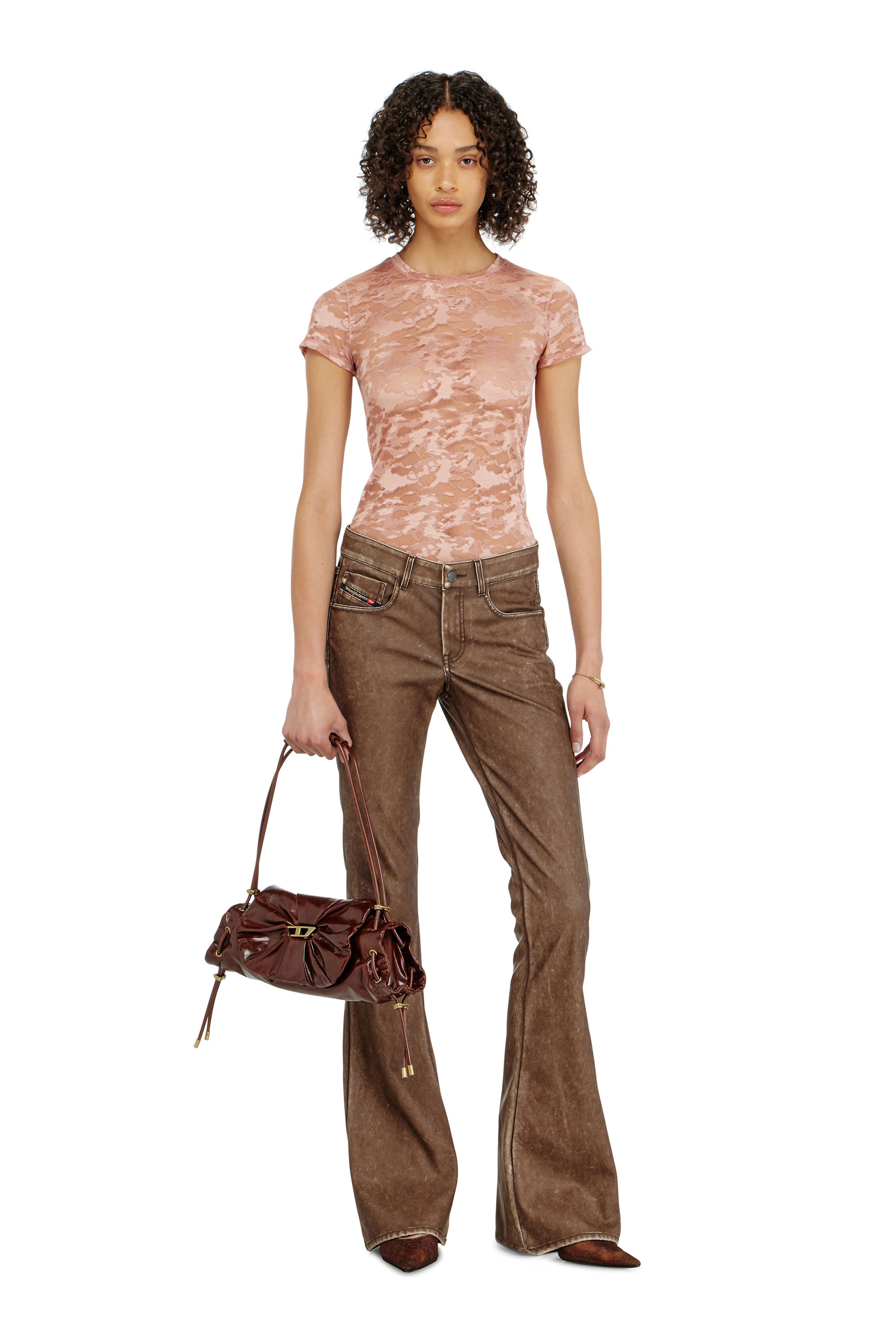 Diesel - KASIA-UTLT, Woman's Camo lace T-shirt in null - 4