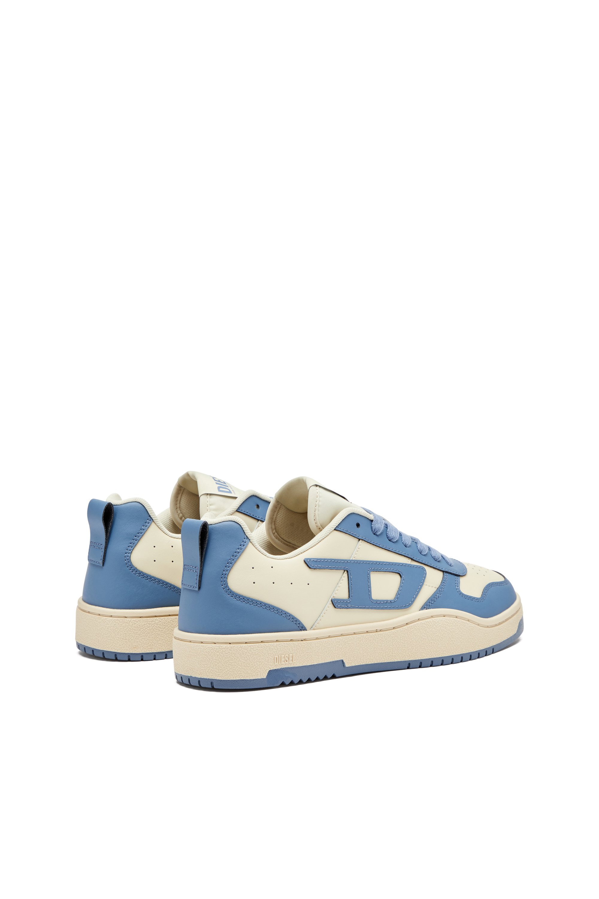 Diesel - S-UKIYO V2 LOW, Man's S-Ukiyo Low-Low-top sneakers in leather and nylon in Blue/White - 3