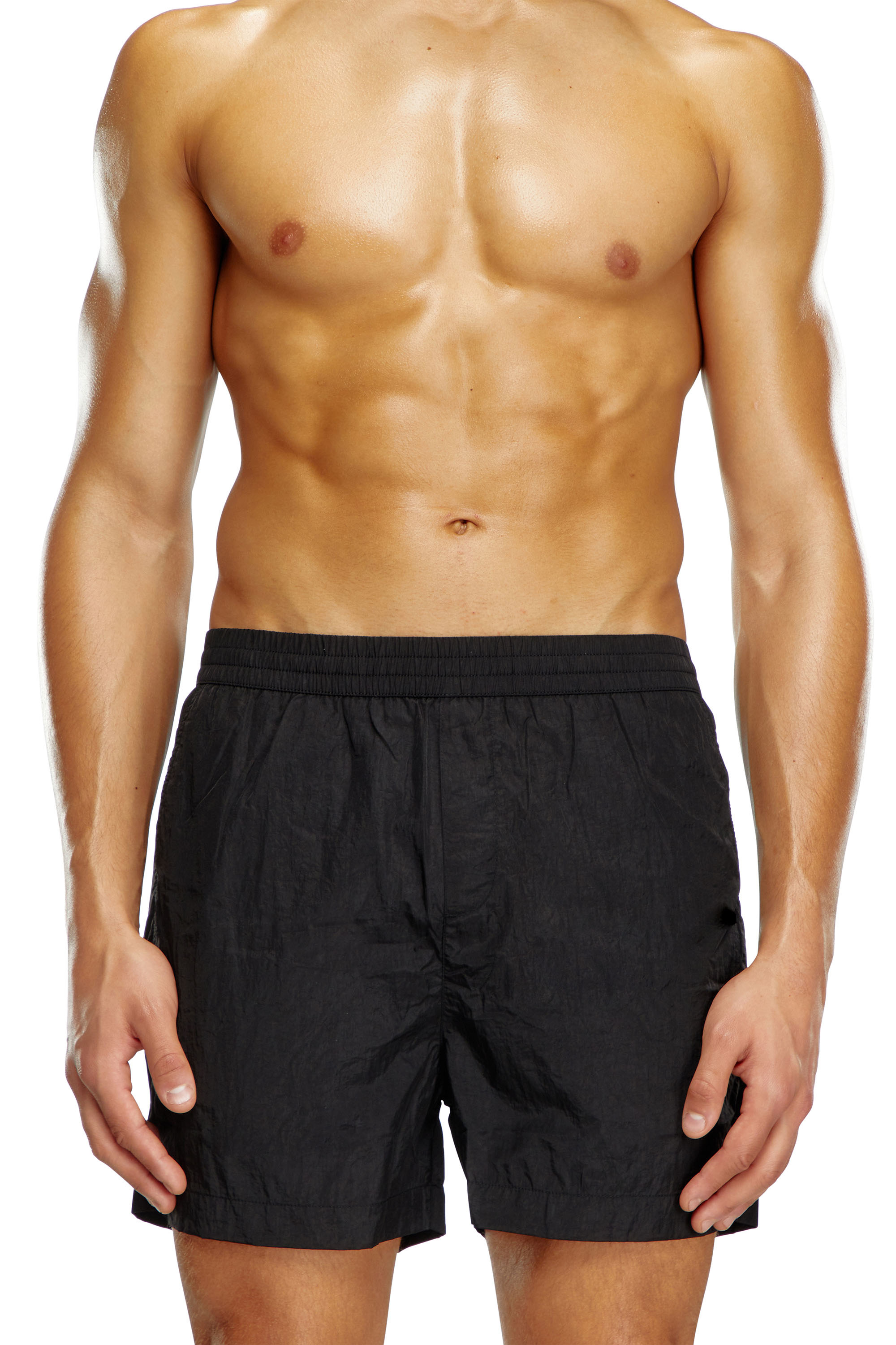 Diesel - BMBX-RIO-41CM-PARACHUTE, Man's Nylon board shorts in Black - 1