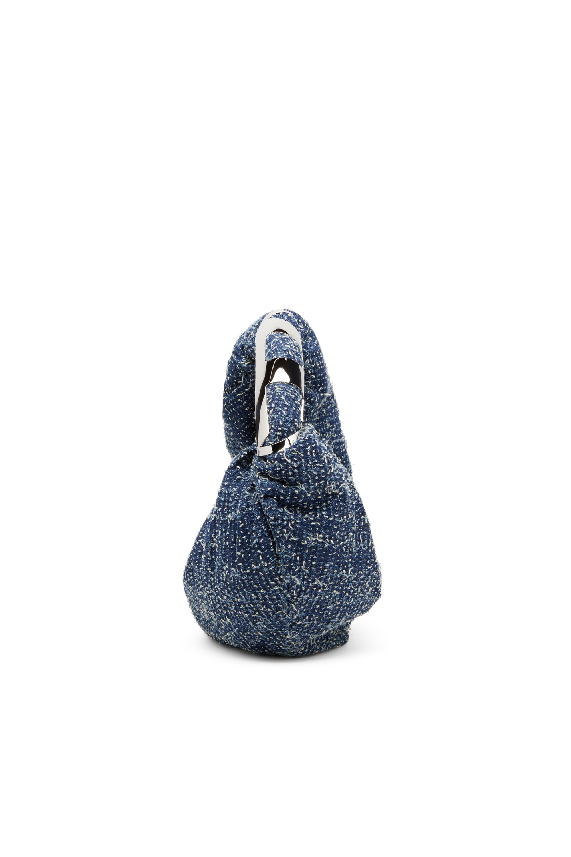 Diesel - GRAB-D HOBO S, Woman's Grab-D S-Hobo bag in boucl&eacute; denim in Blue - 5