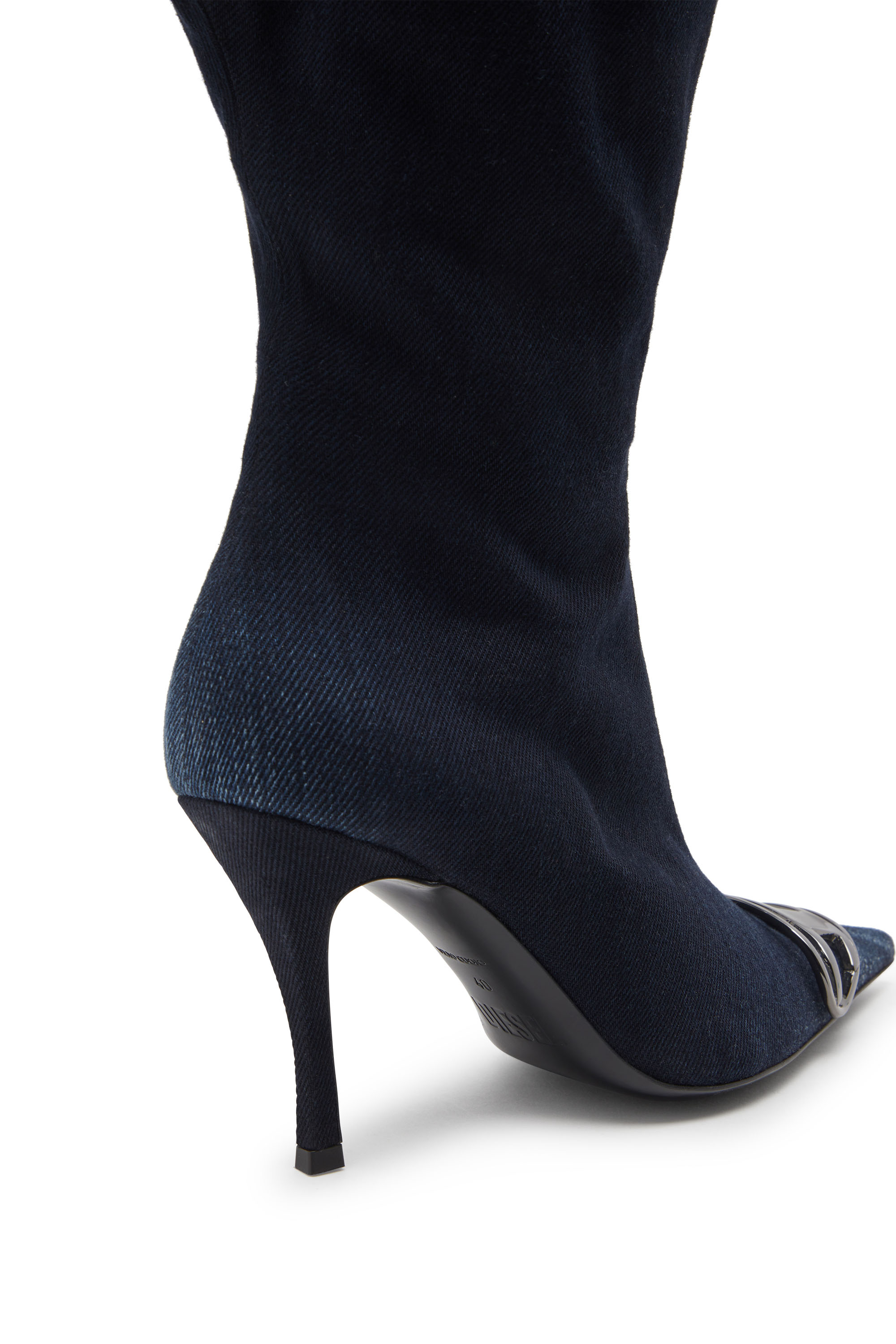 Diesel - D-VENUS KB LARGE, Woman's D-Venus-Wide knee-high boots in denim in Dark Blue - 4