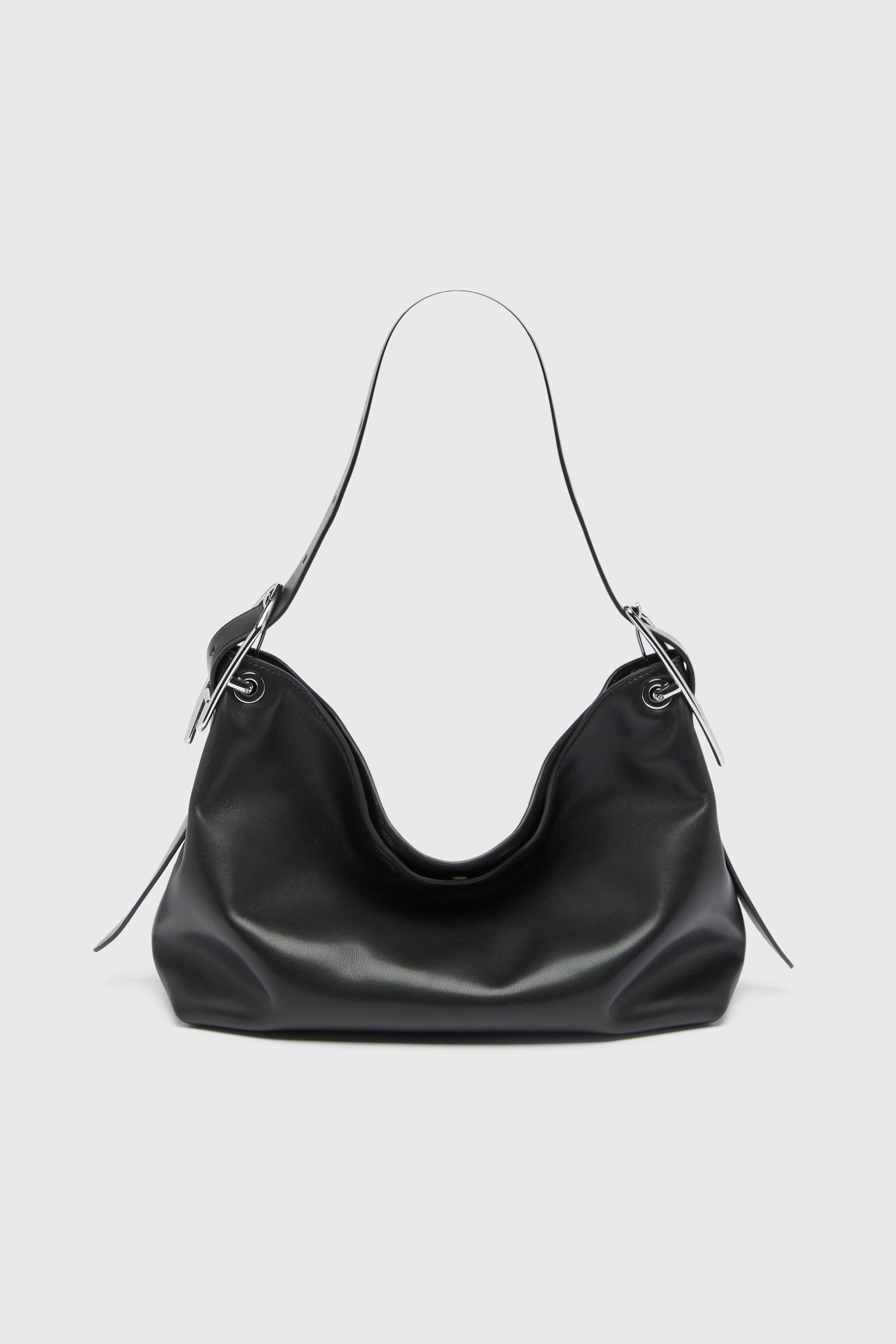 Diesel - D-LINE HOBO S, Woman's D-Line-Leather shoulder bag in Black - 1