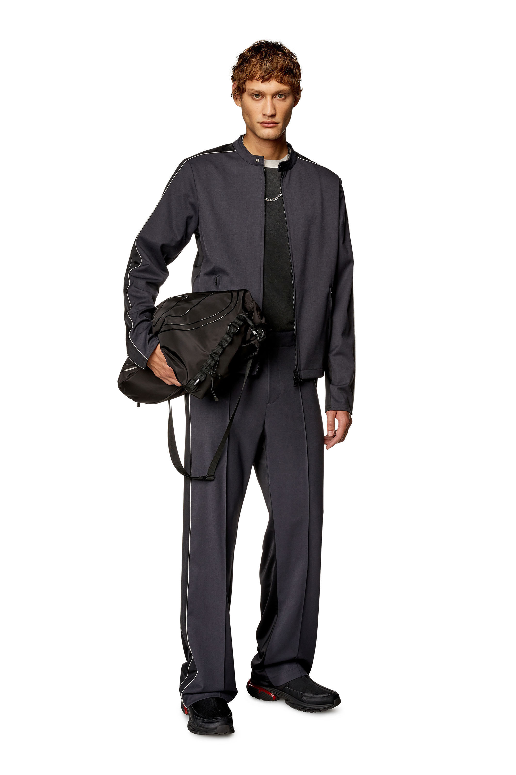 Diesel - P-DEVLIN, Man Hybrid pants in cool wool and tech jersey in Multicolor - Image 2