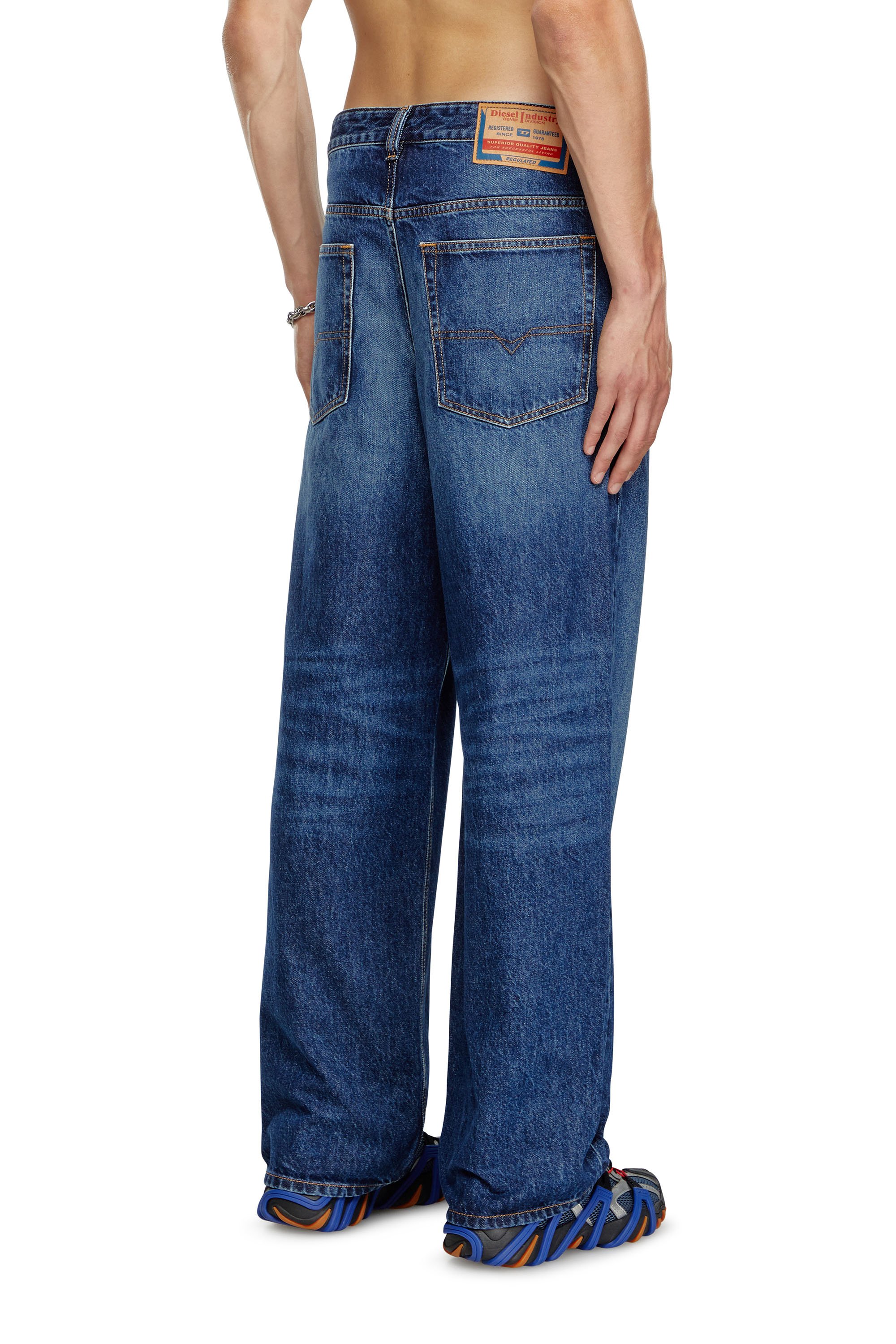 Diesel - Man Straight Jeans 2001 D-Macro 09I27, Medium blue - Image 3