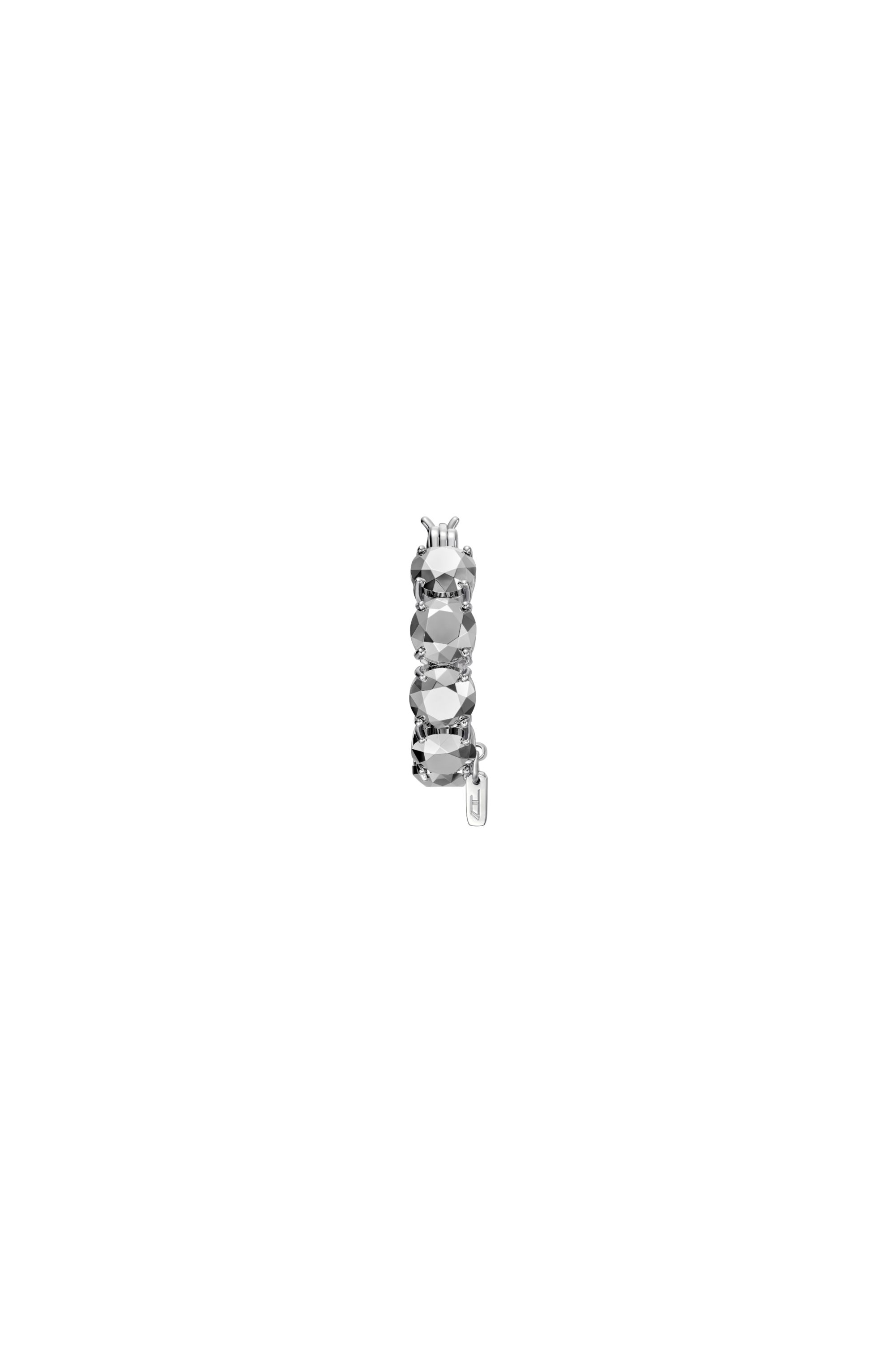 Diesel - DL1357040 STERLING SILVER JEWEL, Unisex's Sterling Silver Hoop Earring in Silver - 2