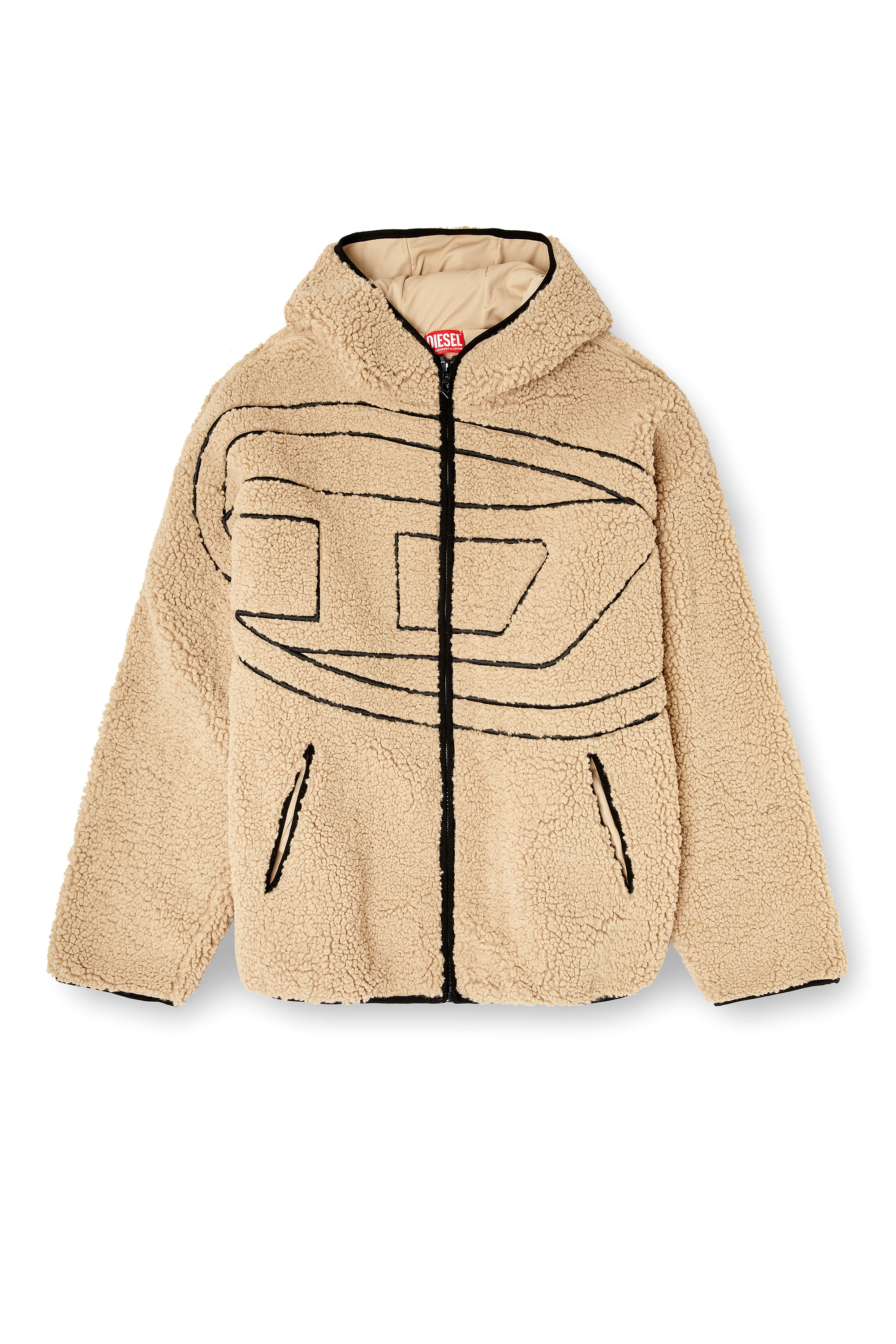 Diesel - S-ZAT, Man's Teddy hoodie sweatshirt in null - 3